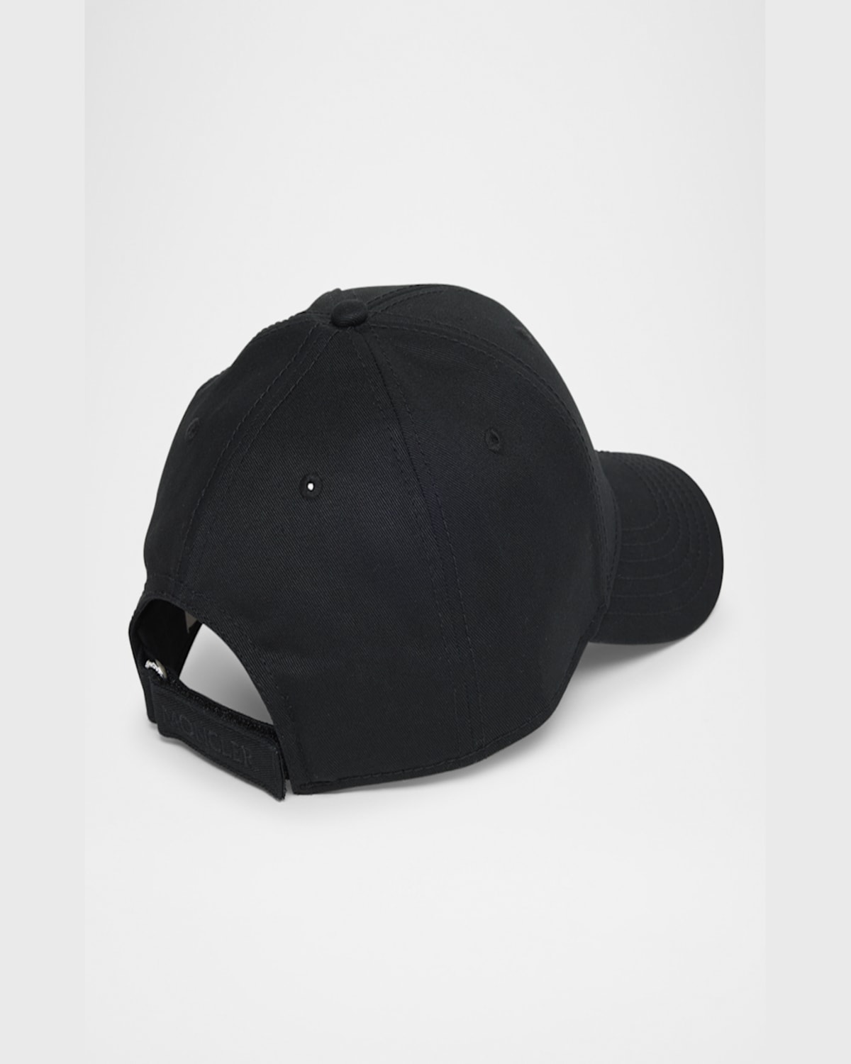 Moncler Logo Patch Baseball Cap In Black