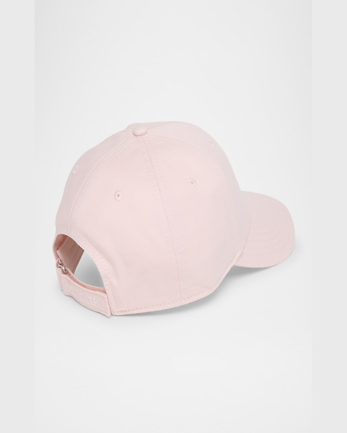 Moncler Pink Baseball Cap With Logo Patch In Cotton Woman In Pastel Pink