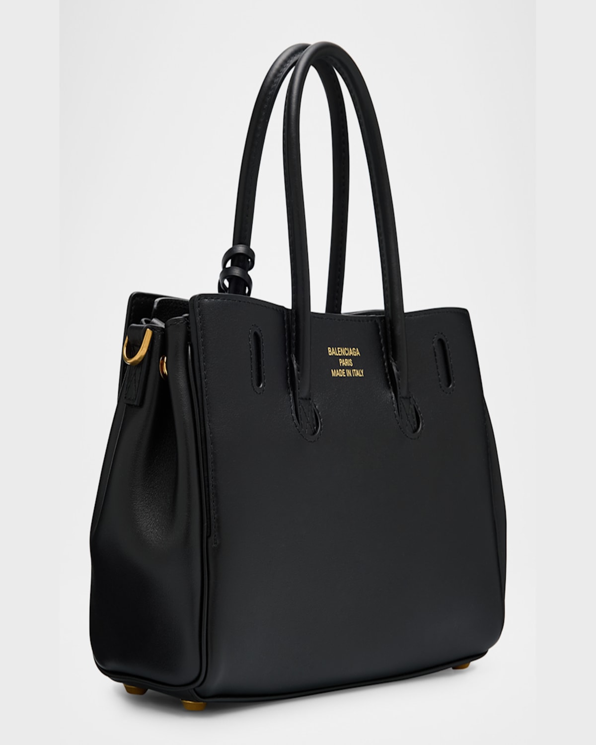 Balenciaga Bel Air Mini Leather Tote Bag In Black