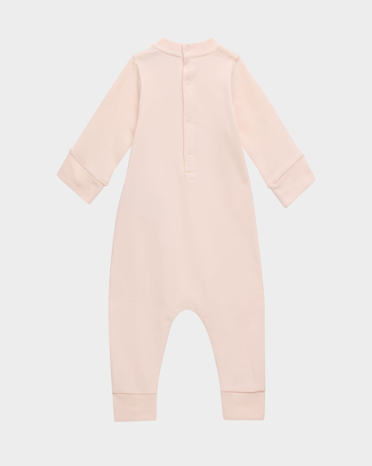 Moncler Girl's Logo-print Coverall In Pink