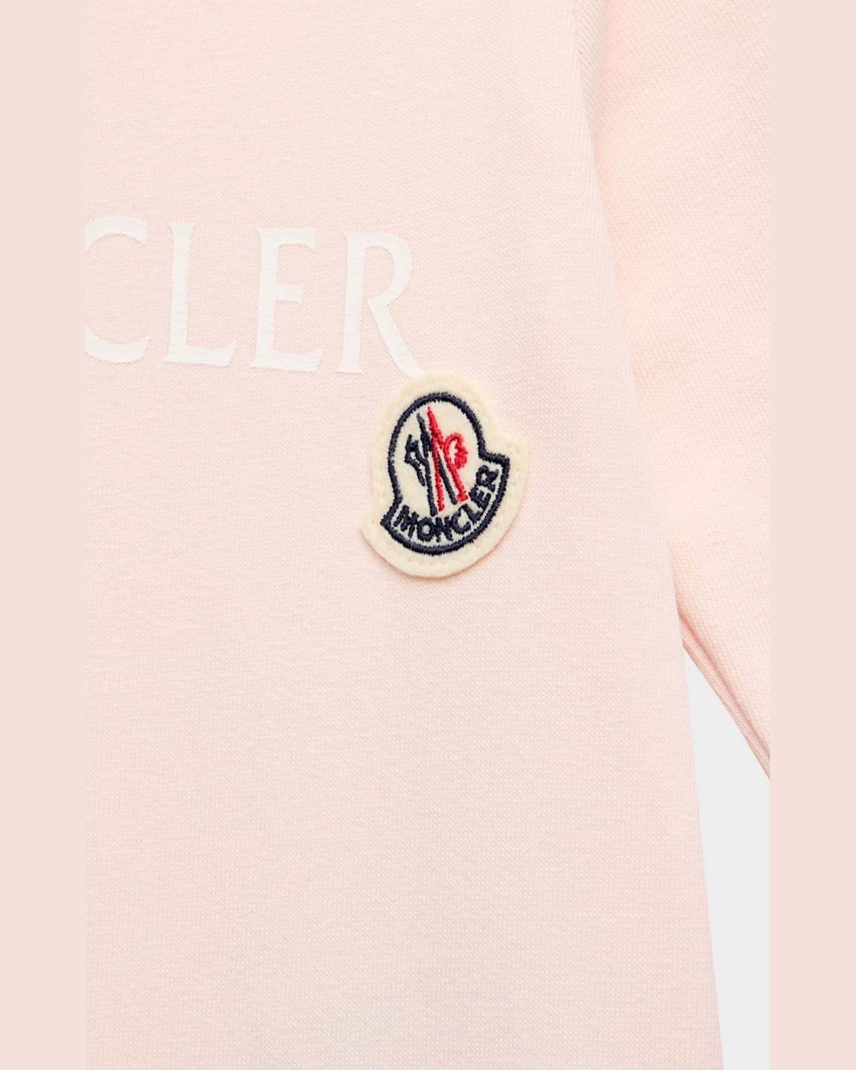 Moncler Girl's Logo-print Coverall In Pink