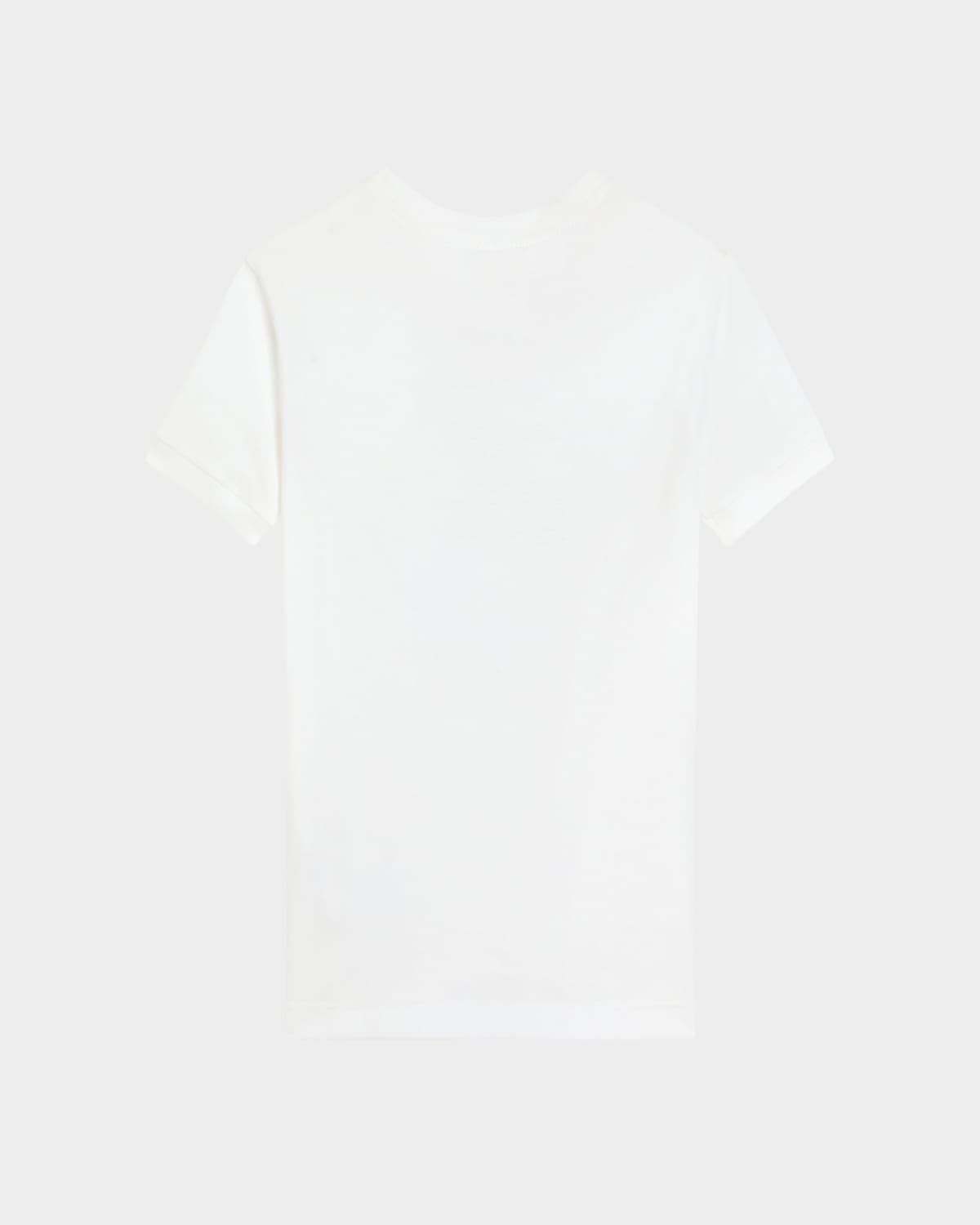 Dolce & Gabbana Girl's Embellished Interlocked Logo-print T-shirt In White