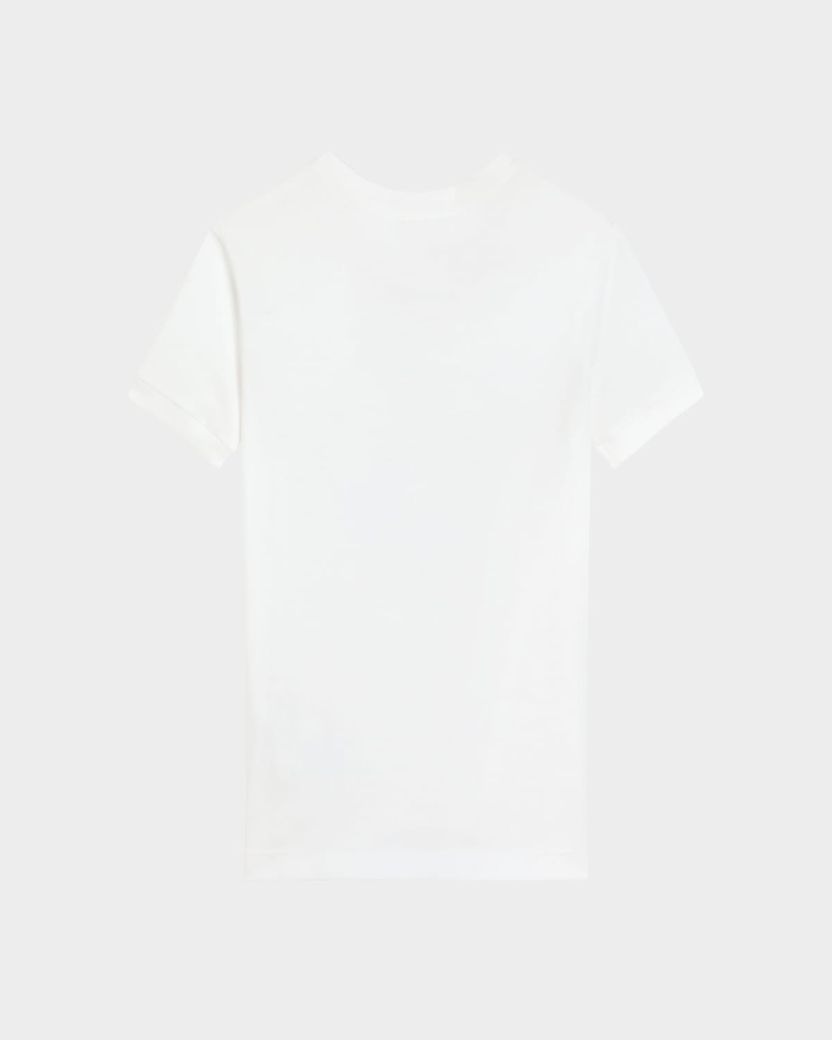 Dolce & Gabbana Girl's Embellished Interlocked Logo-print T-shirt In White