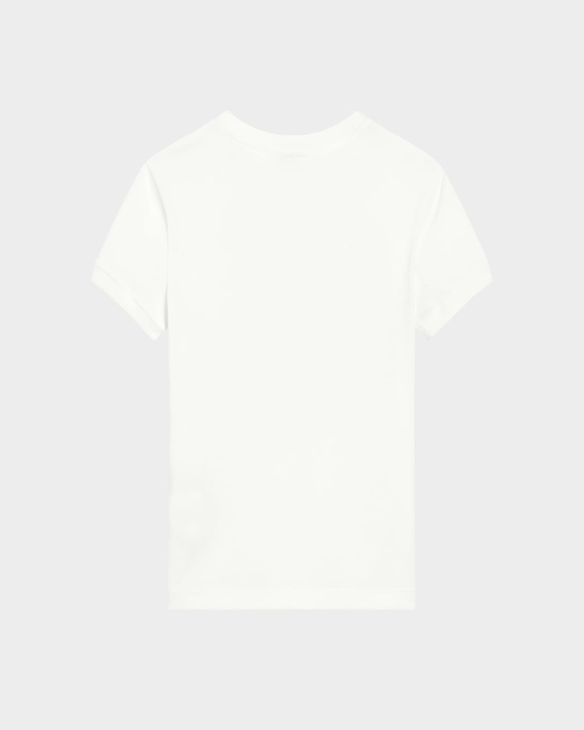 Dolce & Gabbana Girl's Butterfly Graphic Logo-print T-shirt In White