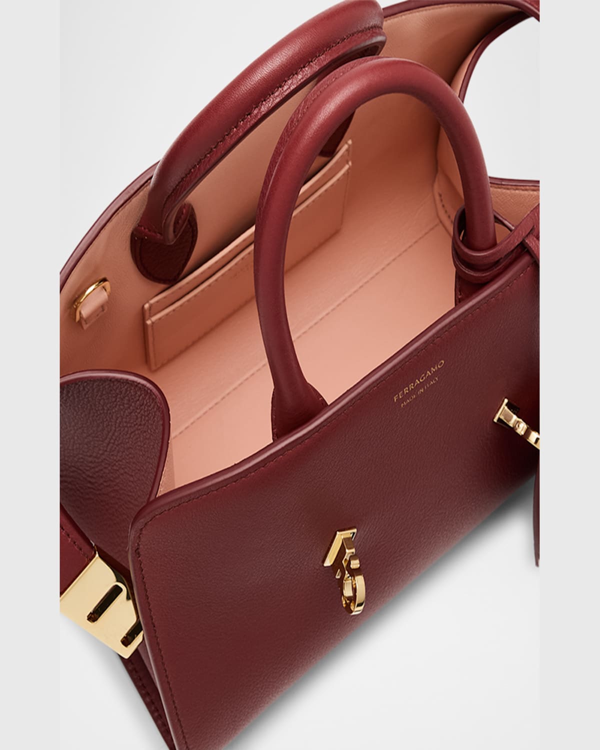 Ferragamo Mini Hug Top-handle Bag In College Red