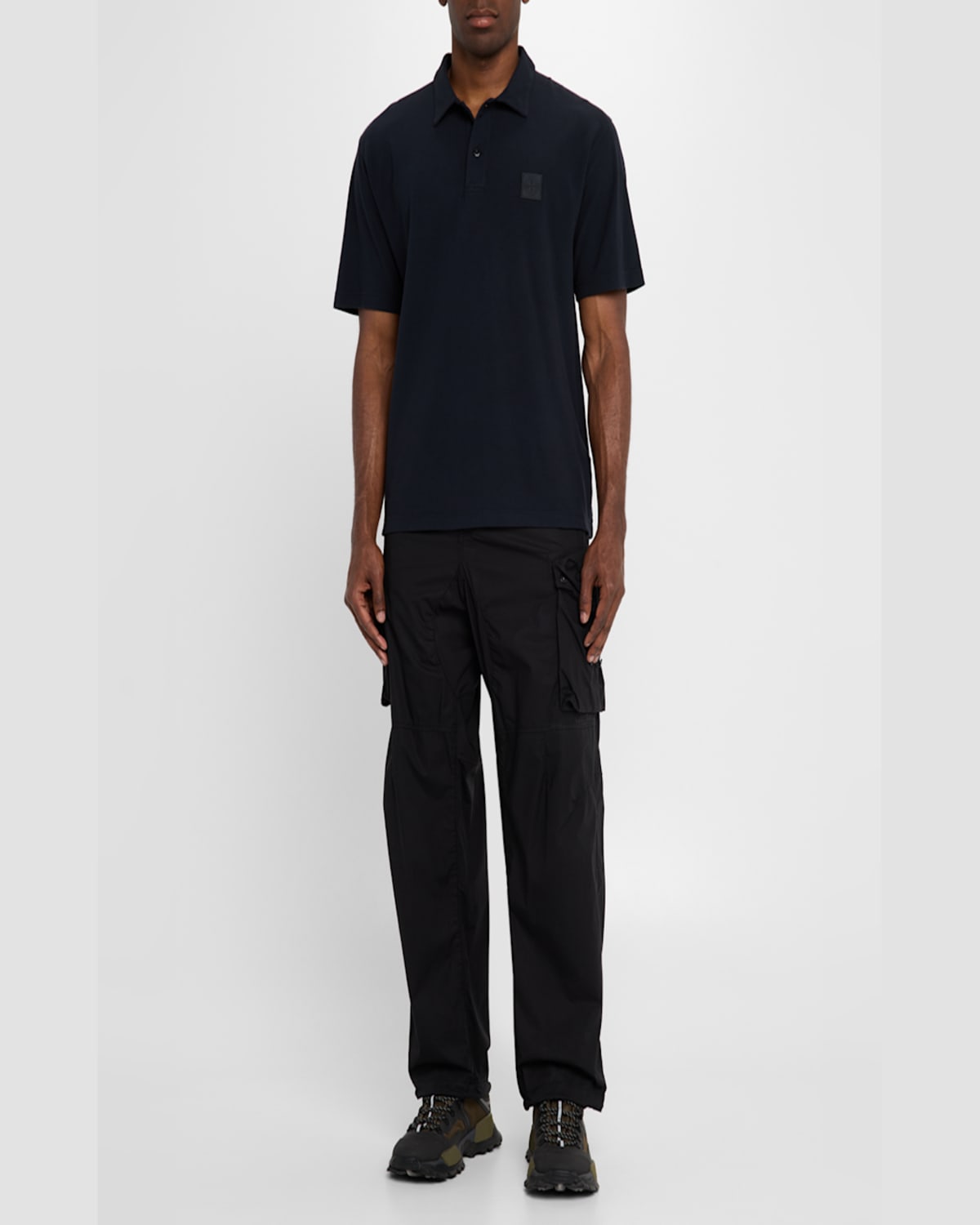 Stone Island 2200205 Organic Cotton Jersey 'fissato' Effect In Navy Blue