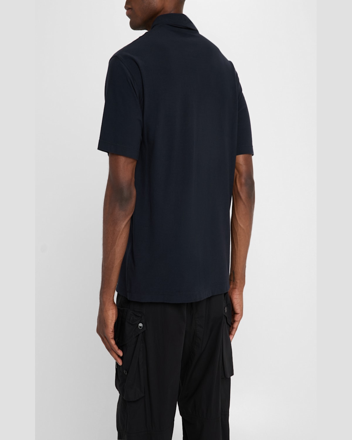 Stone Island 2200205 Organic Cotton Jersey 'fissato' Effect In Navy Blue