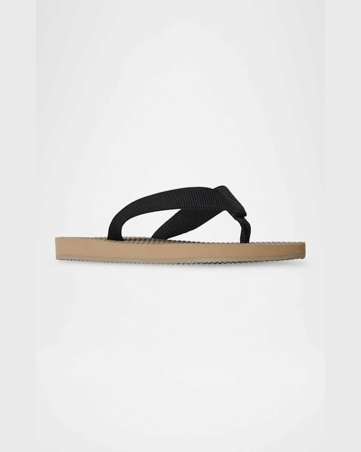 The Row Dune Cotton Flat Thong Sandals In Iron Grey