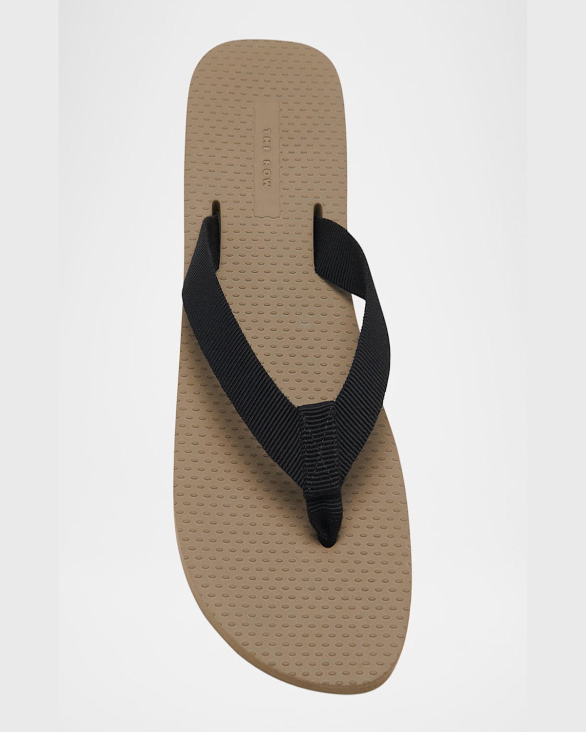 The Row Dune Cotton Flat Thong Sandals In Iron Grey