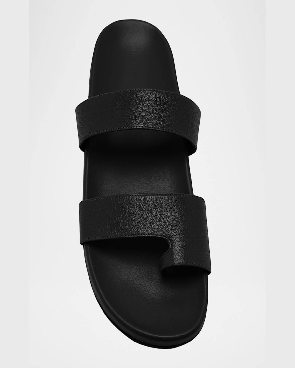 The Row Hugh Nappa Leather Sandals In Black