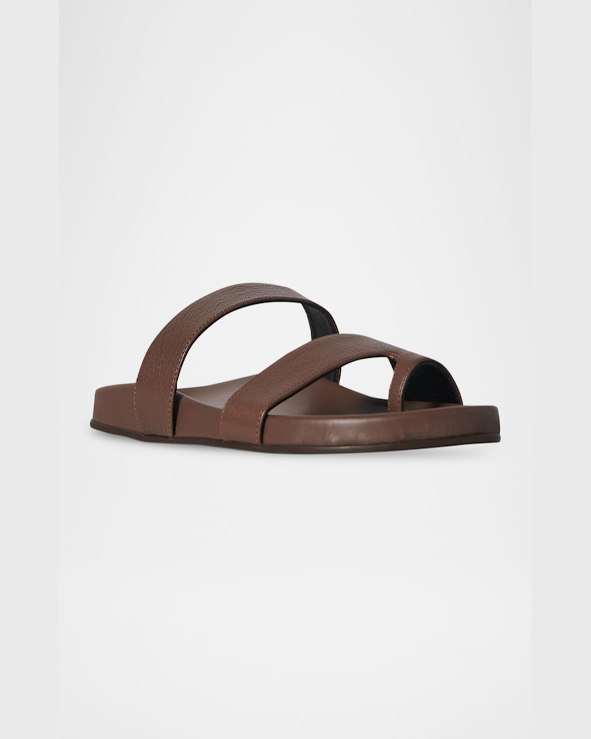 The Row Hugh Nappa Leather Sandals In Black