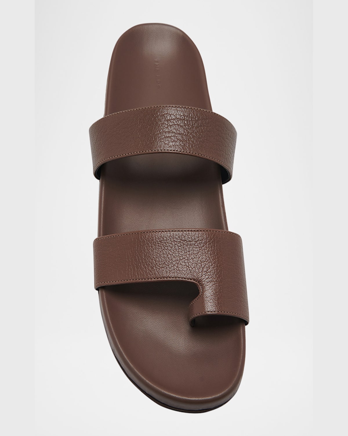 The Row Hugh Nappa Leather Sandals In Black