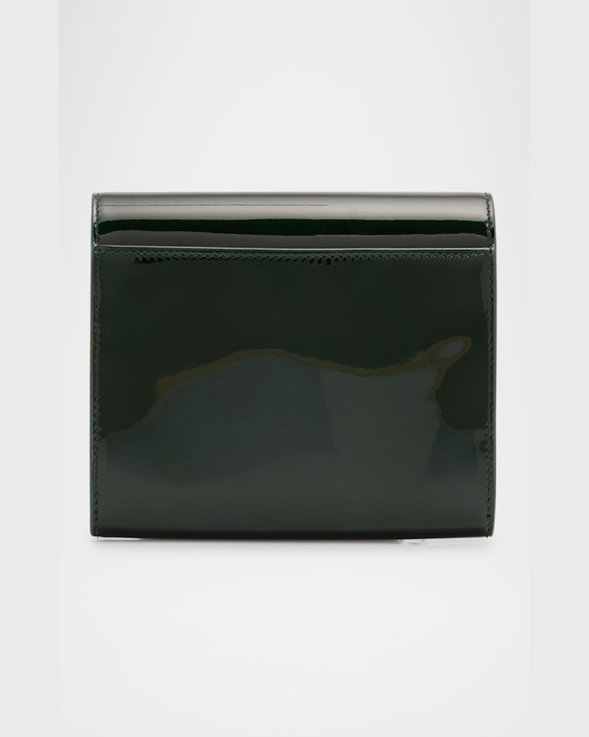 Saint Laurent Small Ysl Envelope Wallet In Patent Leather In 3856 Fir Leaf