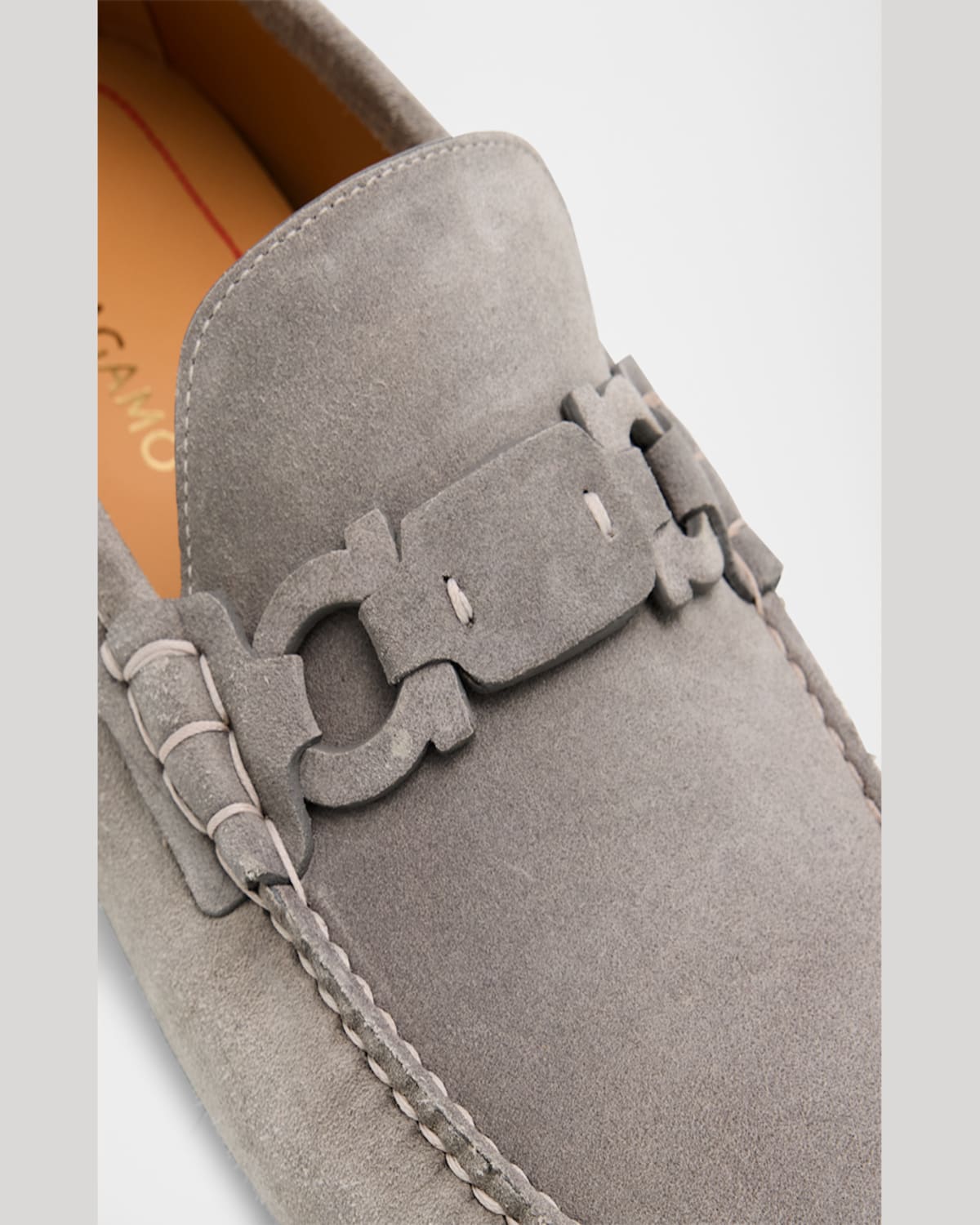 Ferragamo Men's Byte Suede Driving Shoes In Taormina S