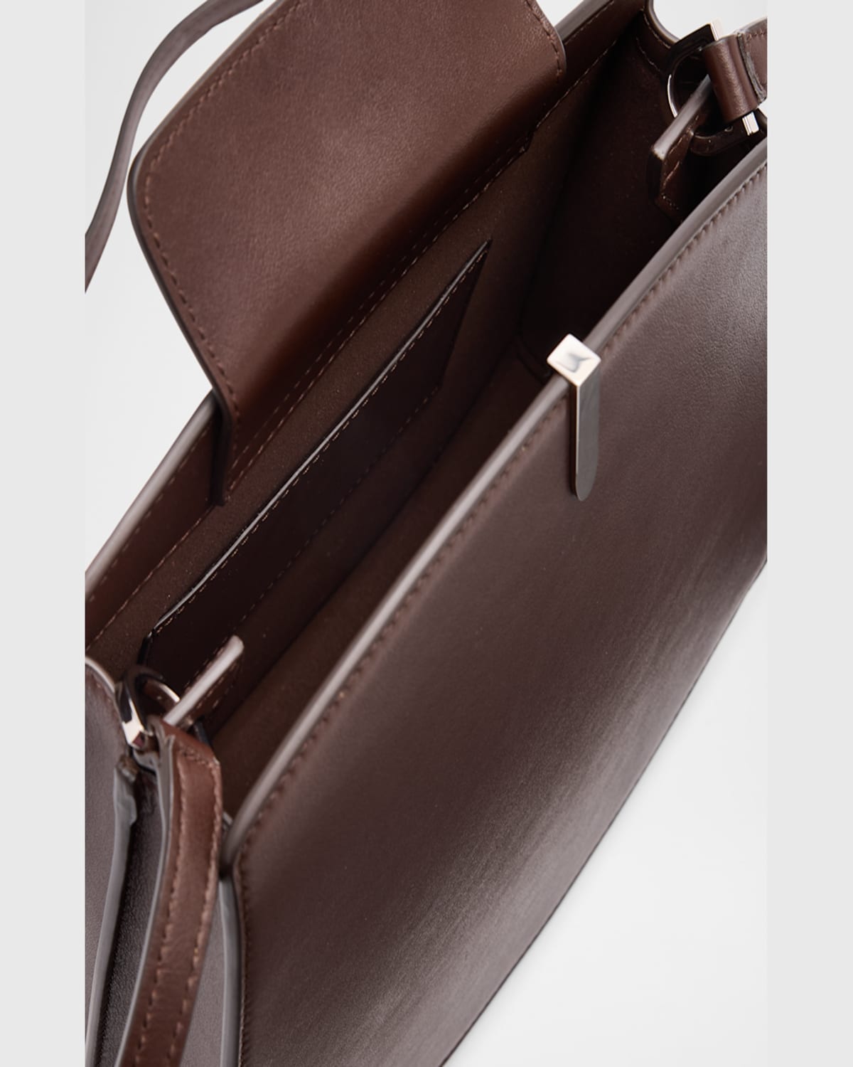 Savette The Florence Calf Leather Crossbody Bag In Coffee