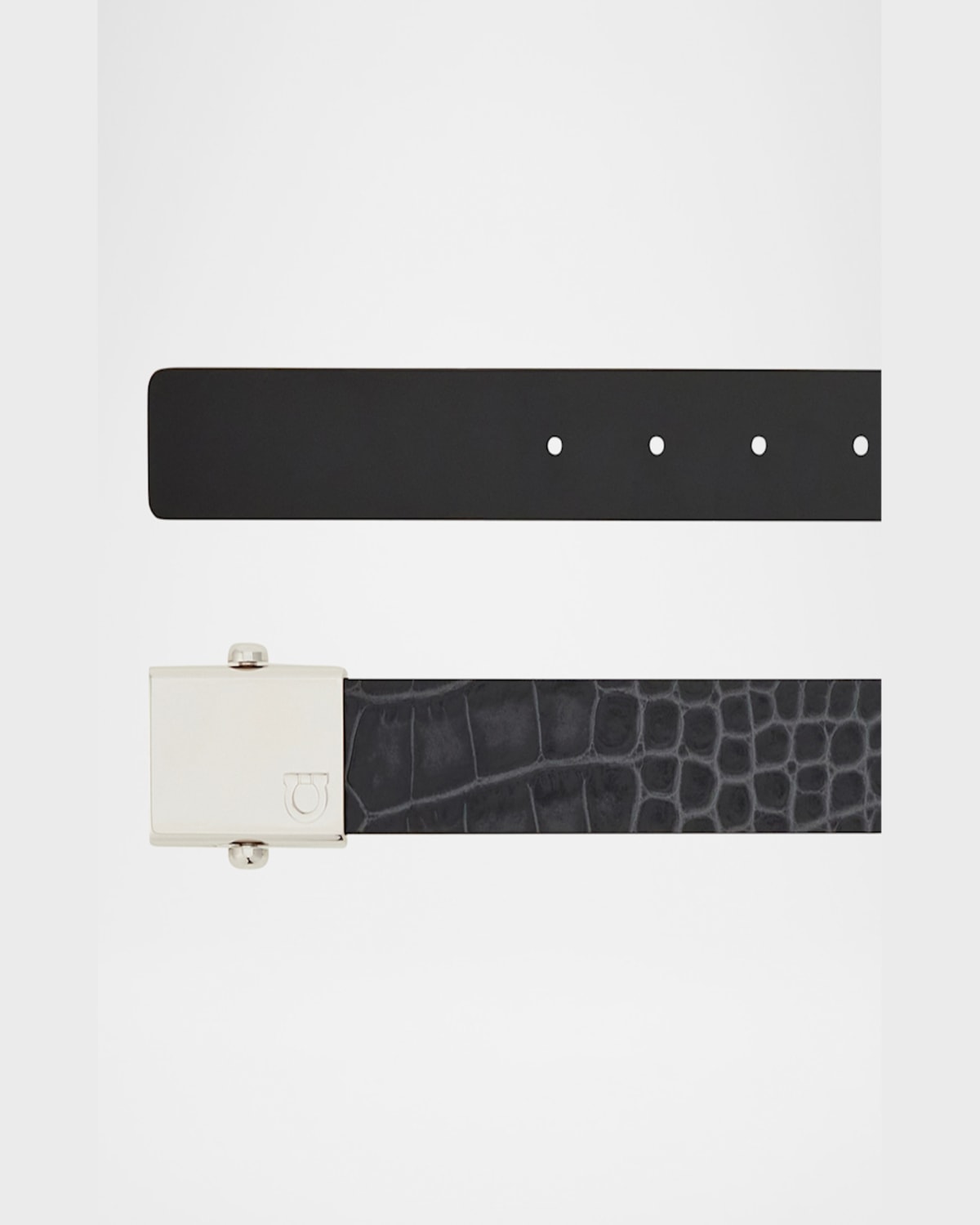 Ferragamo Reversible Belt In Nero