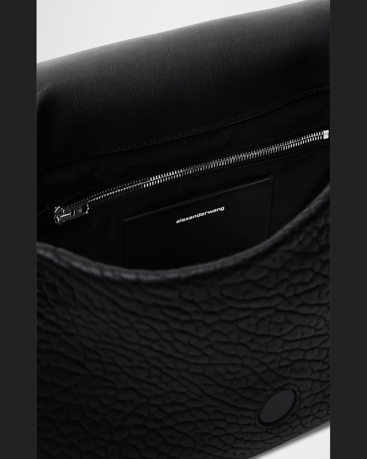 Alexander Wang Ricco Slim Leather Shoulder Bag In Black