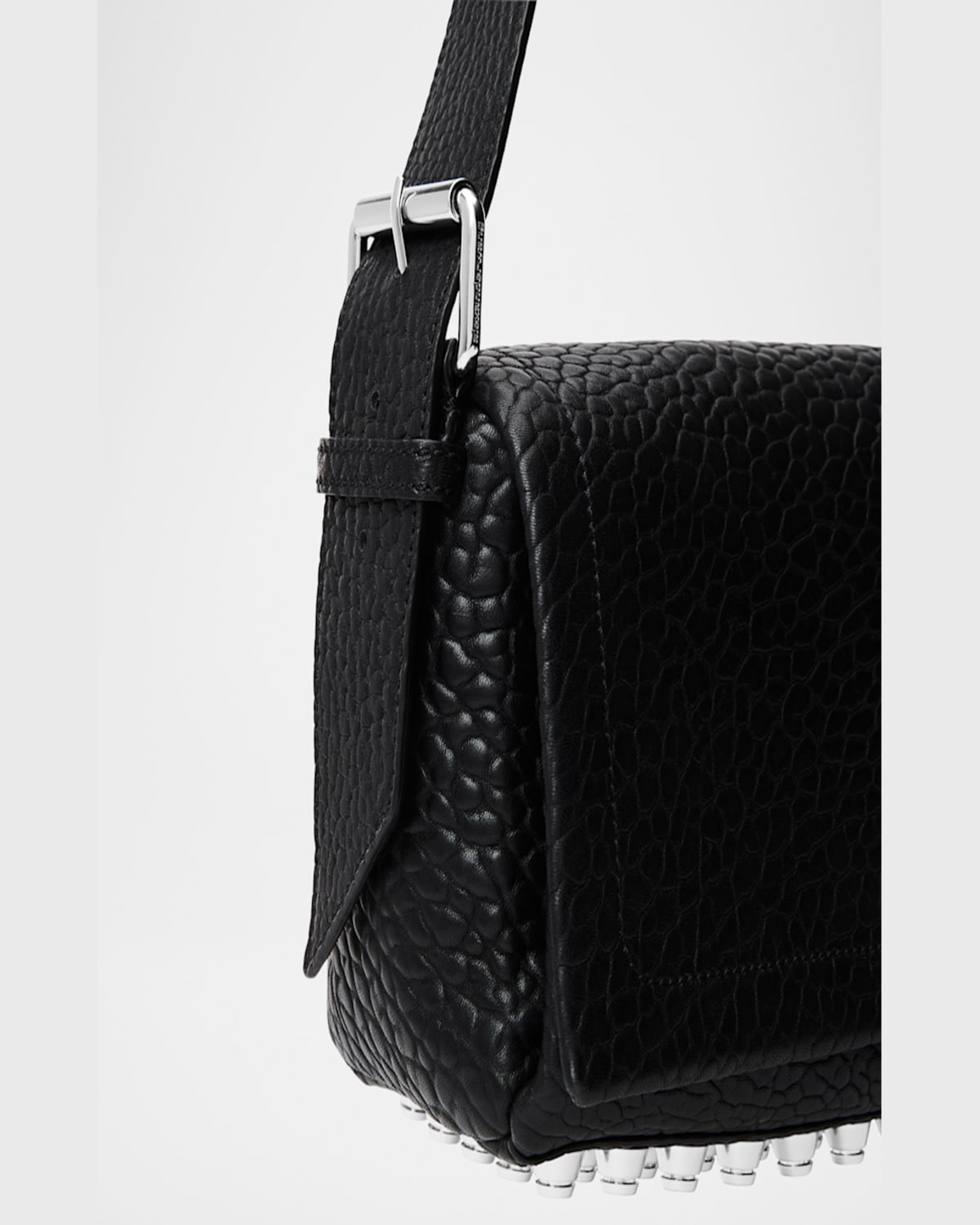 Alexander Wang Ricco Slim Leather Shoulder Bag In Black