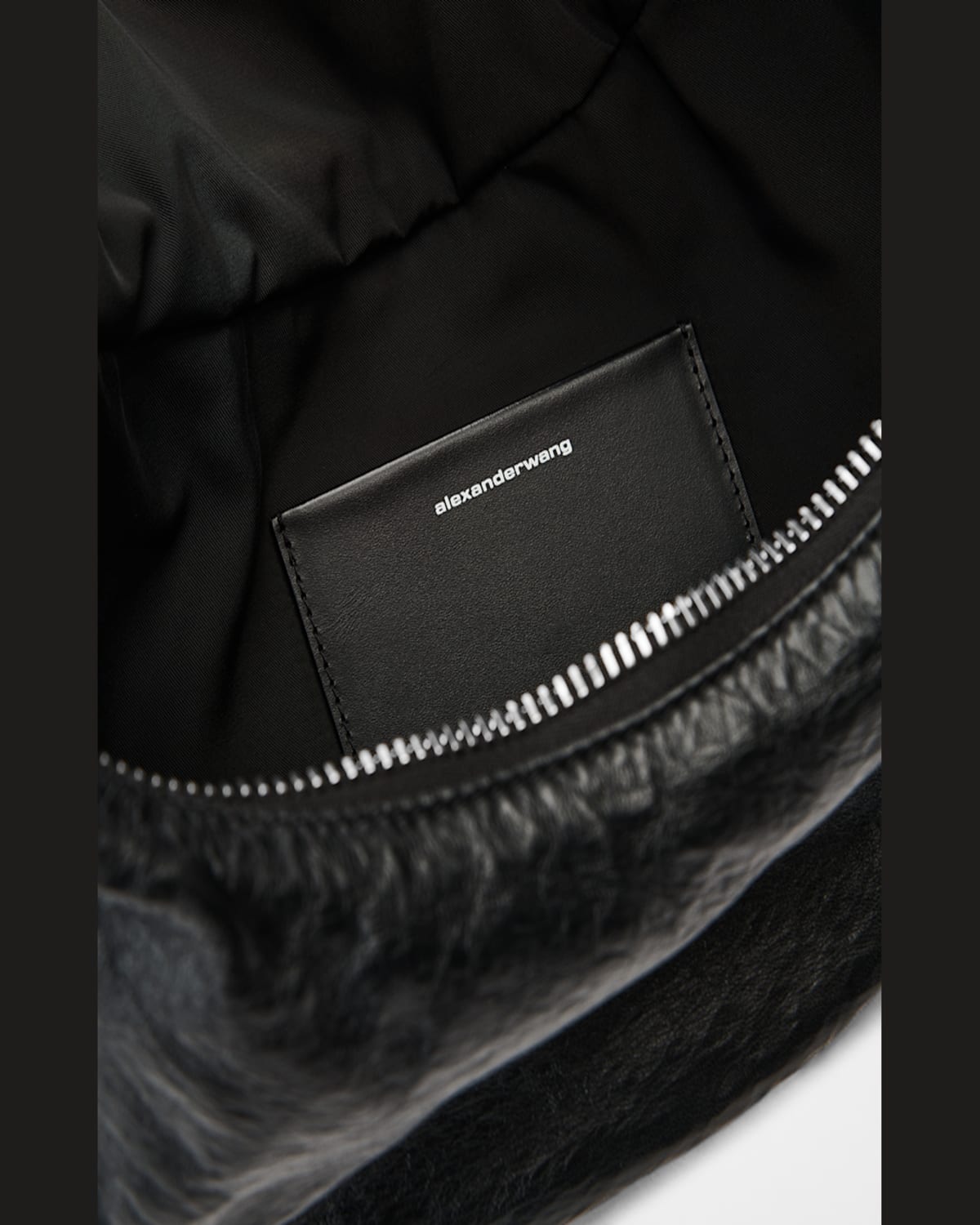 ALEXANDER WANG TWYST ZIP LEATHER TOP-HANDLE BAG 