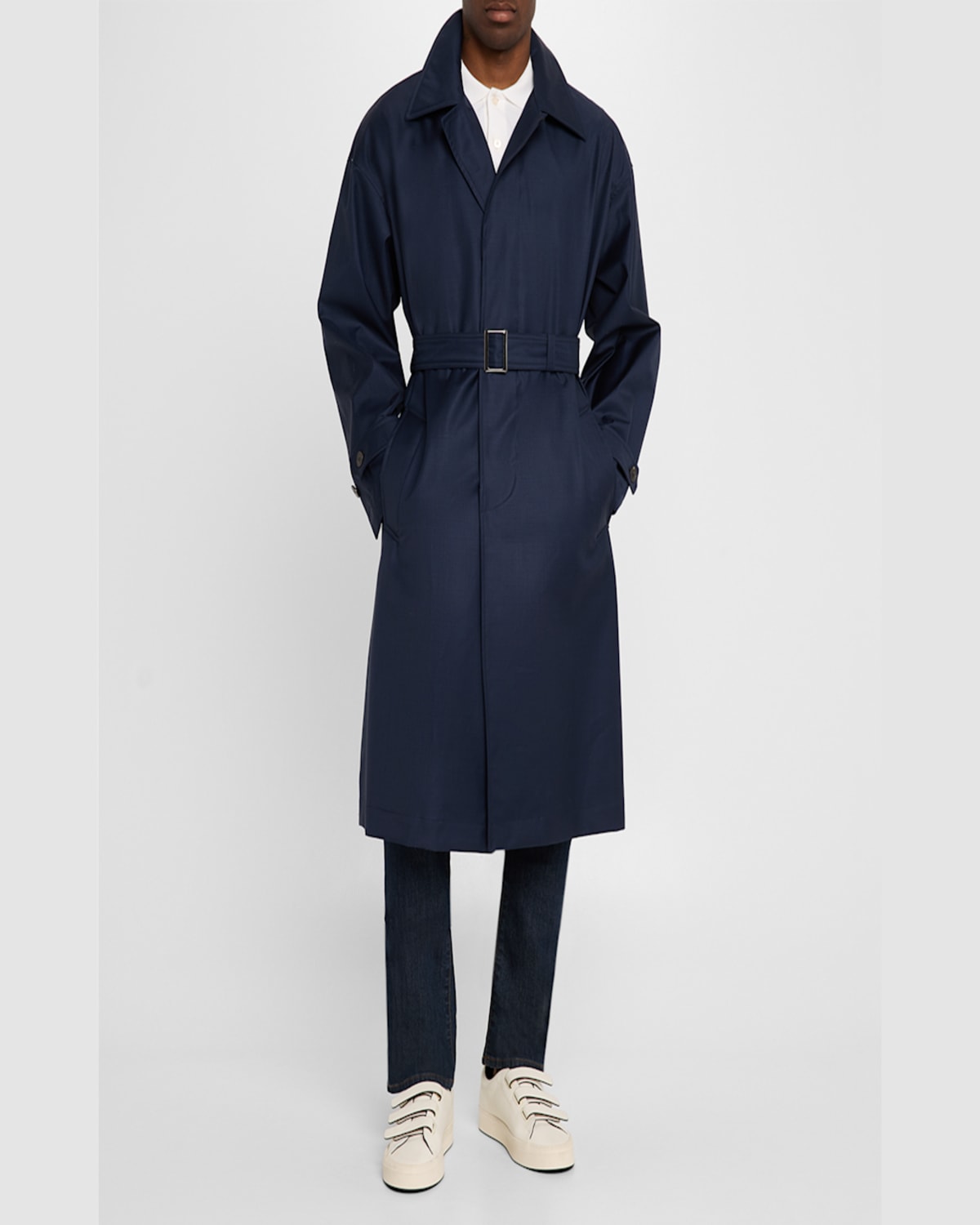 EMPORIO ARMANI MEN'S BELTED TRENCH COAT