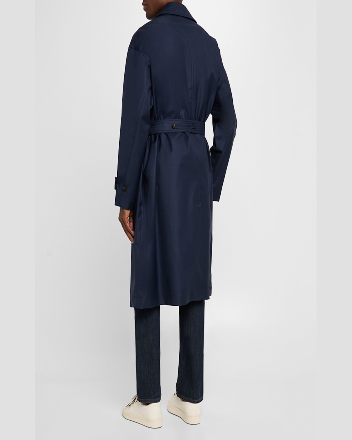 EMPORIO ARMANI MEN'S BELTED TRENCH COAT