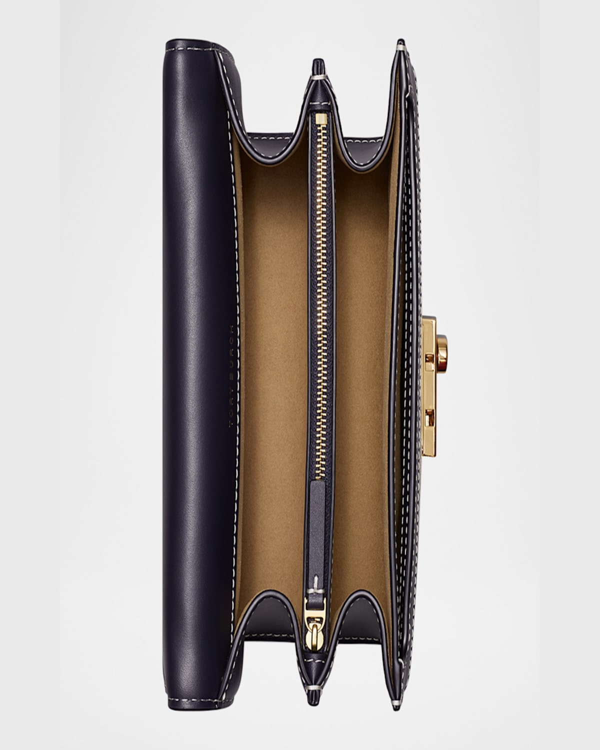 TORY BURCH T MONOGRAM FLAP CANVAS SHOULDER BAG 