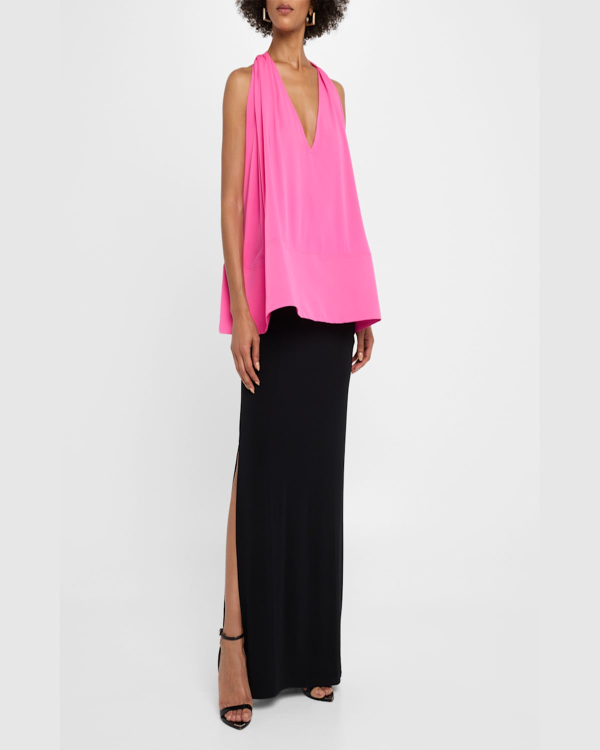 Jacquemus La Peplo Slit Maxi Skirt In Black