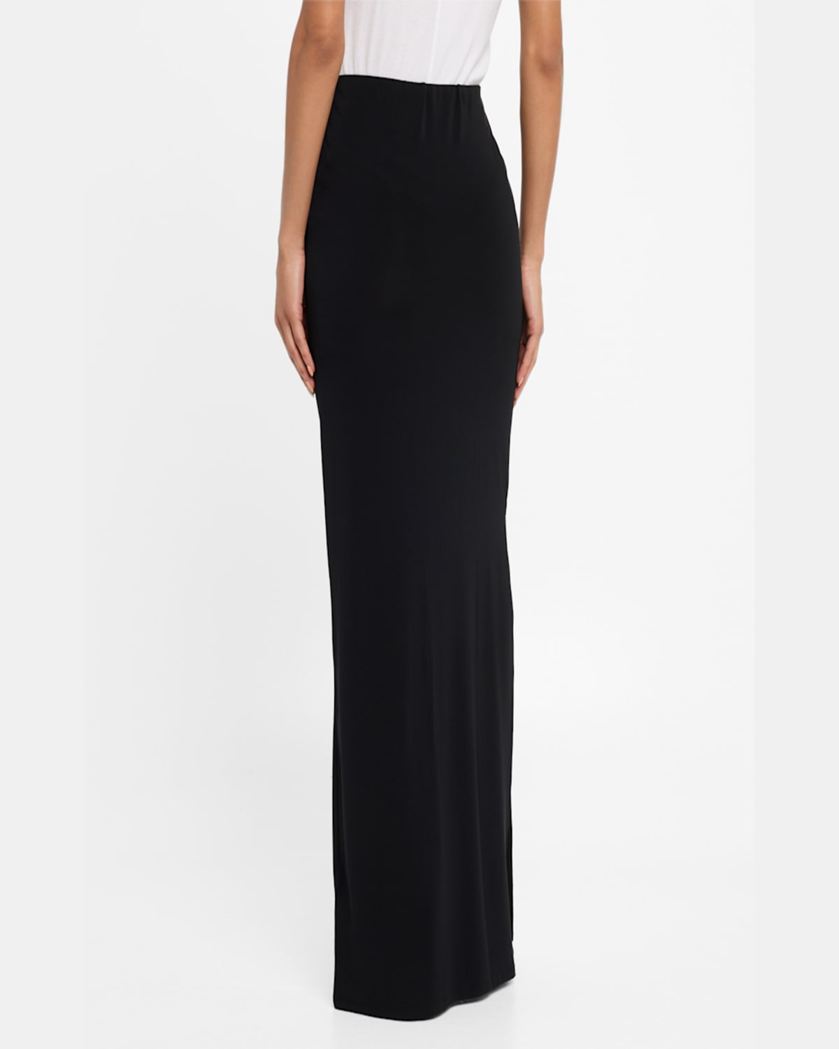 Jacquemus La Peplo Slit Maxi Skirt In Black