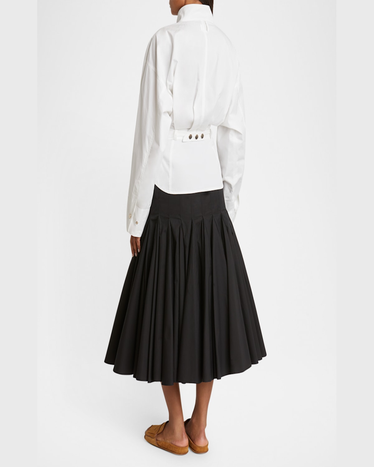 Jacquemus Bandeau Long Skirt With Flowing Flounces In Black