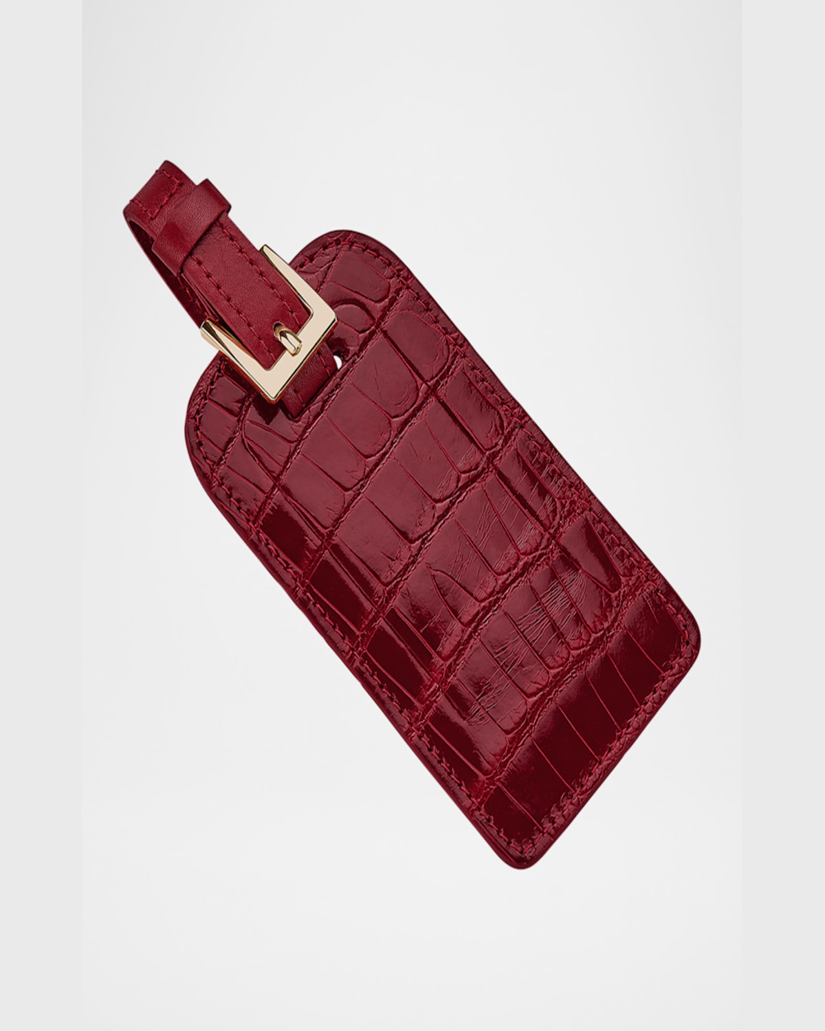Graphic Image Men's Genuine Alligator Luggage Tag In Red