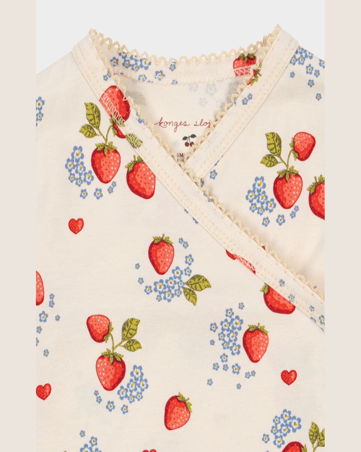 Konges Slojd Kid's Fruit Motif Coverall In Marmalade