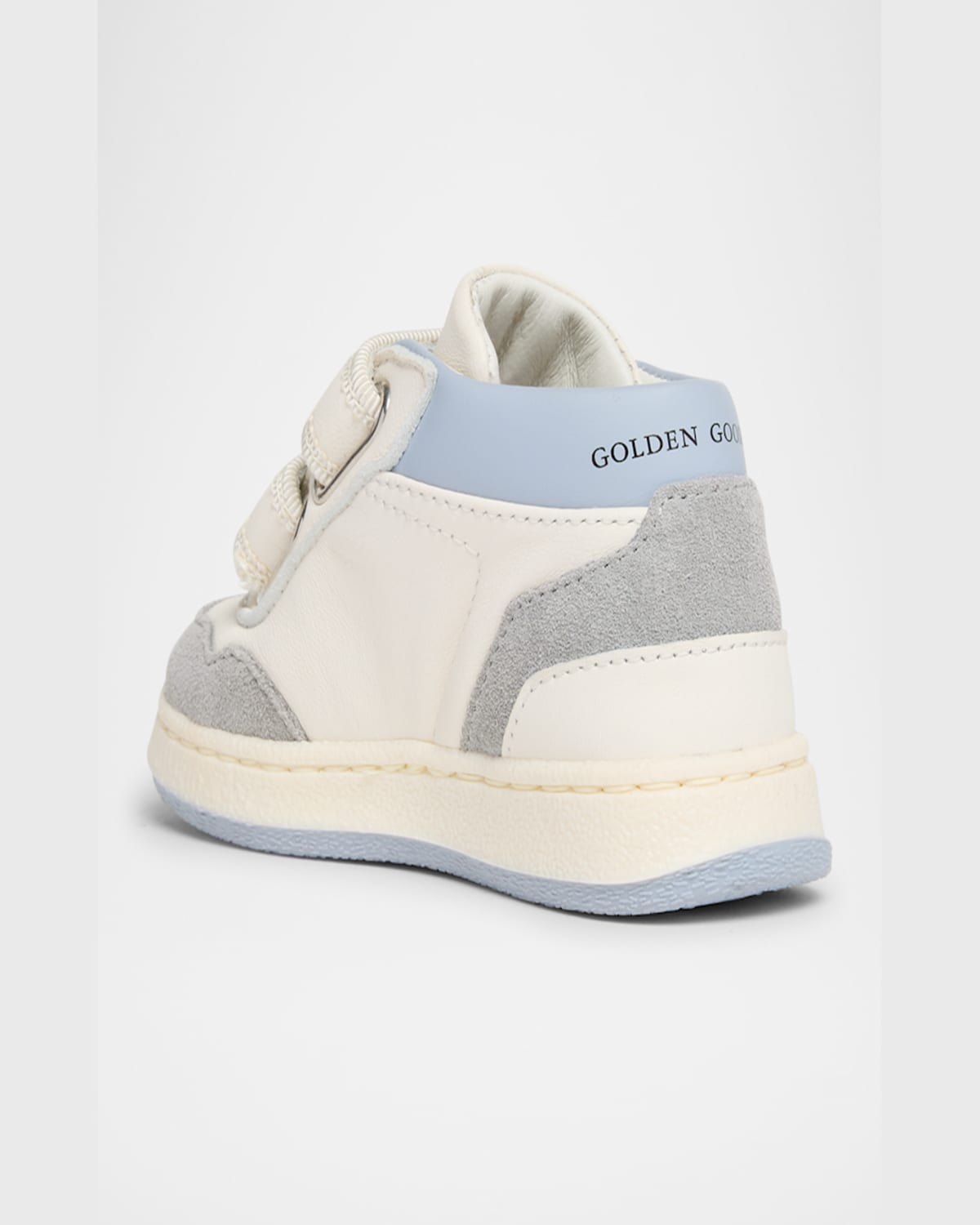 Golden Goose Boy's June Nappa Leather Star Sneakers, Baby/toddler In Whitelight Grayice