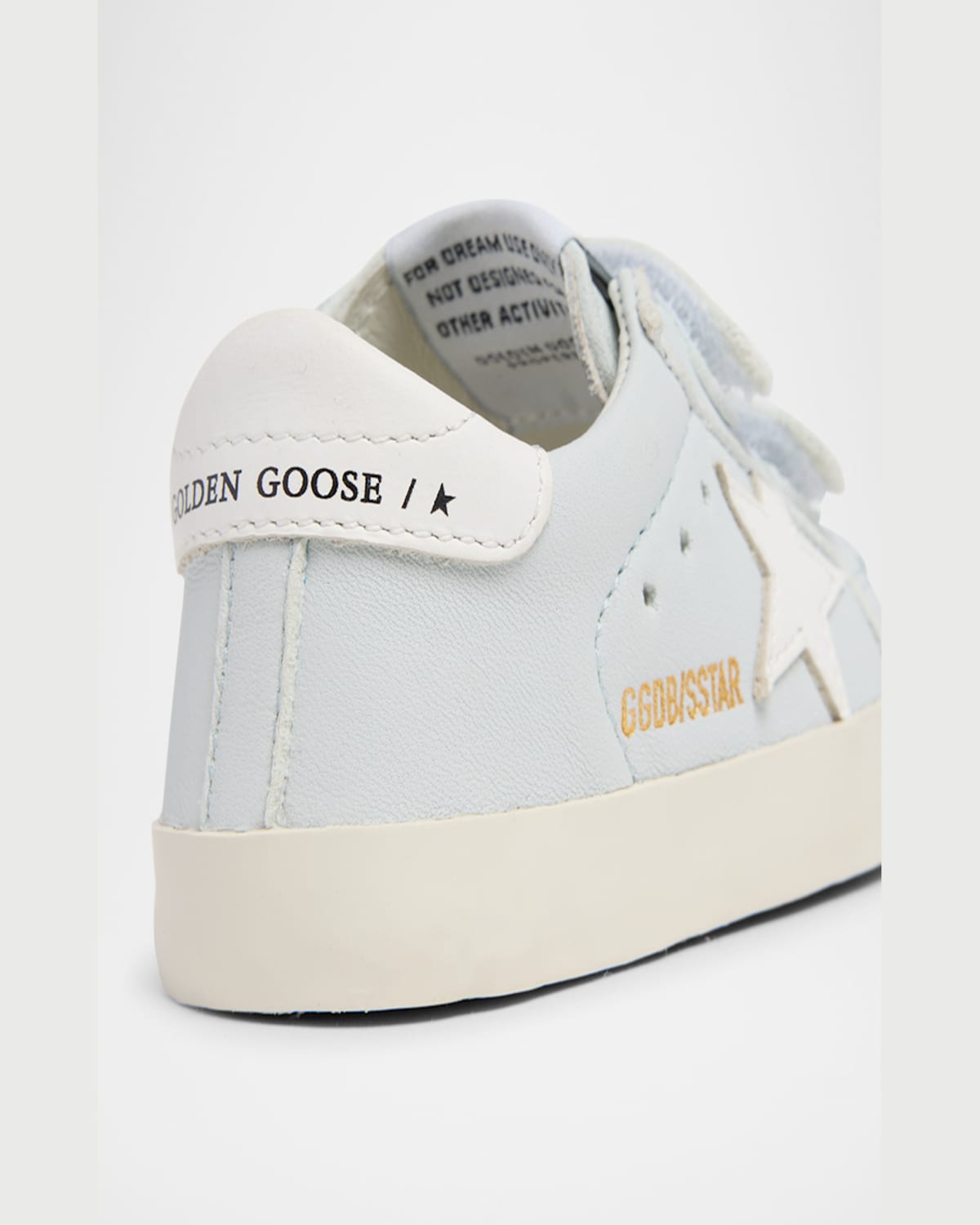 Golden Goose Boy's School Leather Low Top Sneakers, Baby In Gray Mornwhite