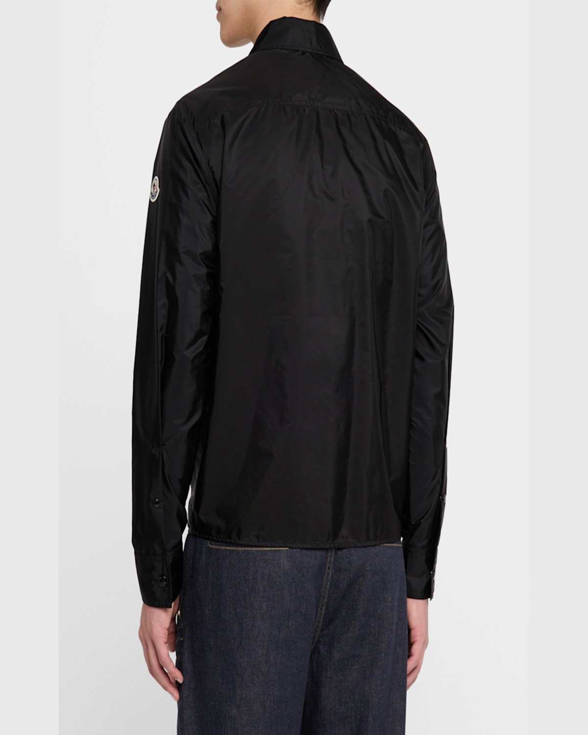 Moncler Denim Shirt In Black