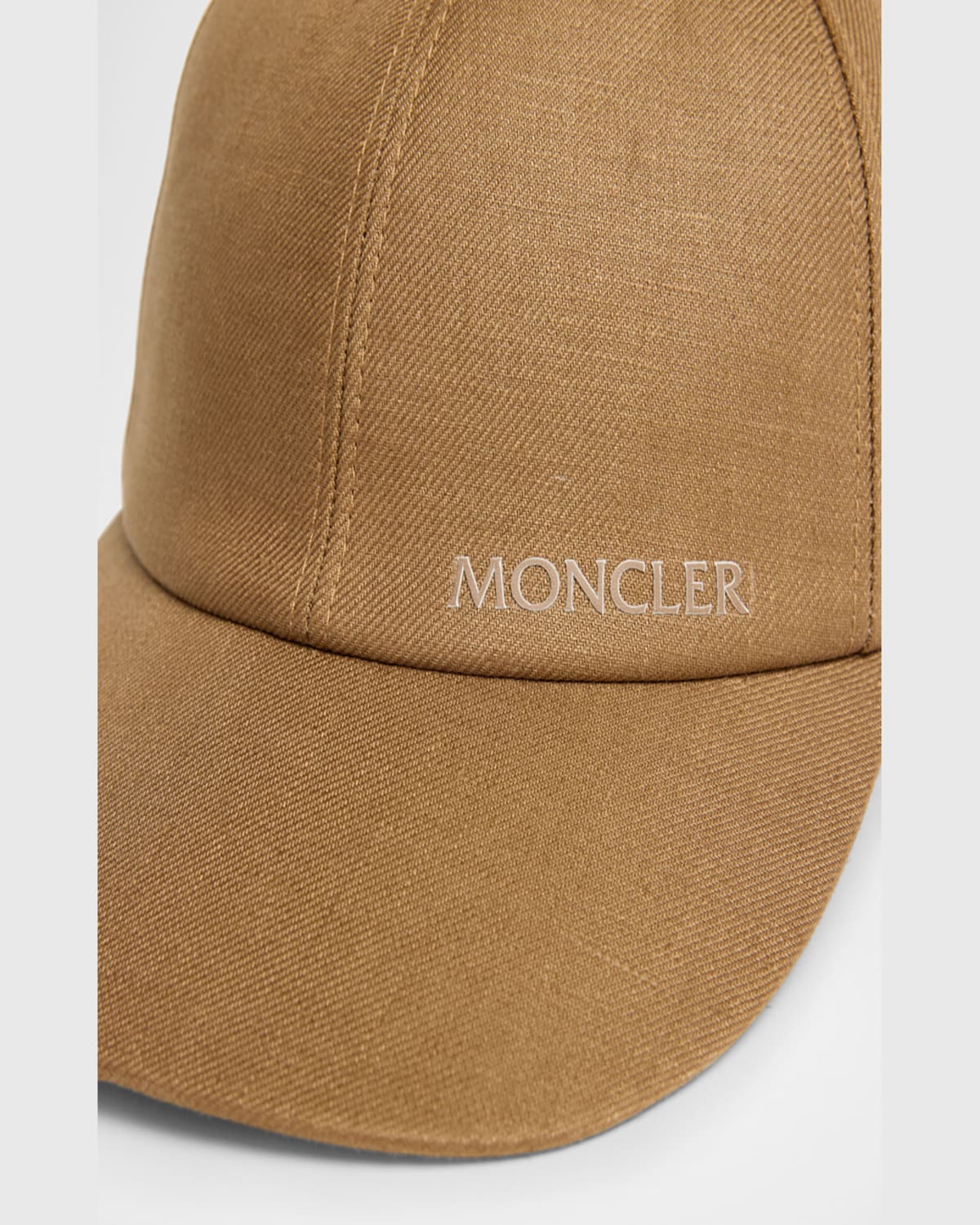 Shop Moncler Men's Edit Baseball Hat In Cognac