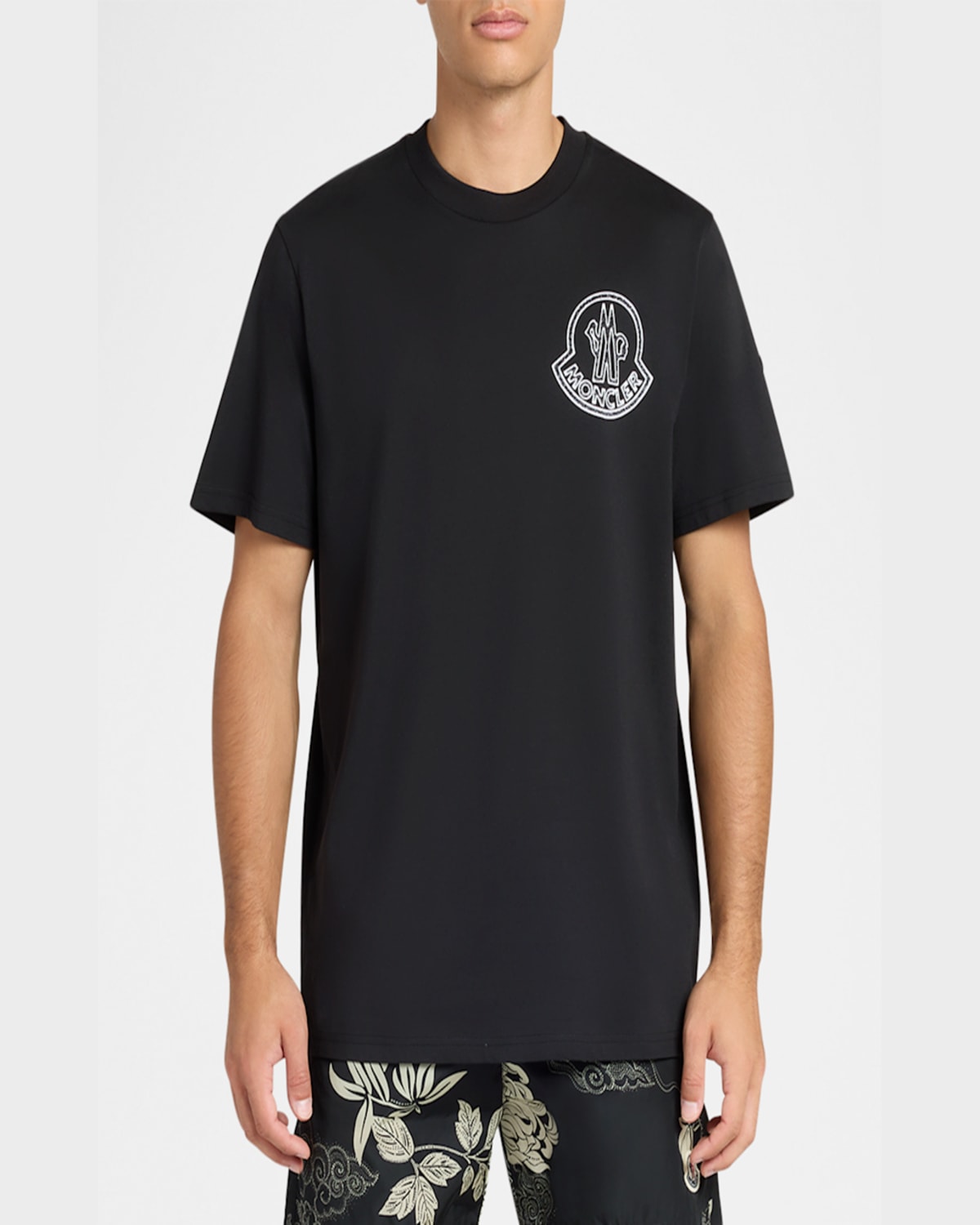 Moncler T-shirt With Logo In Charcoal