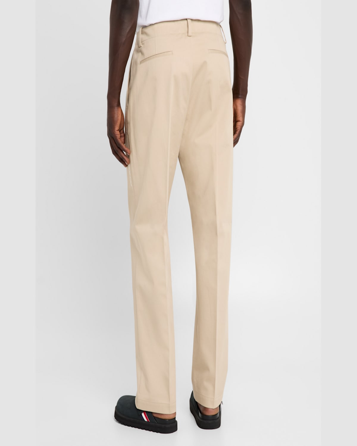 Moncler Genius X Frgmt Men's Embroidered Twill Trousers In Medium Beige
