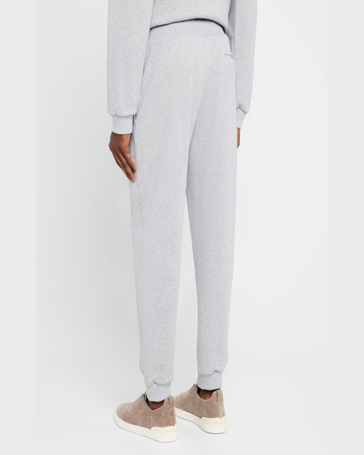 Zegna Logo-embroidered Track Pants In Grey