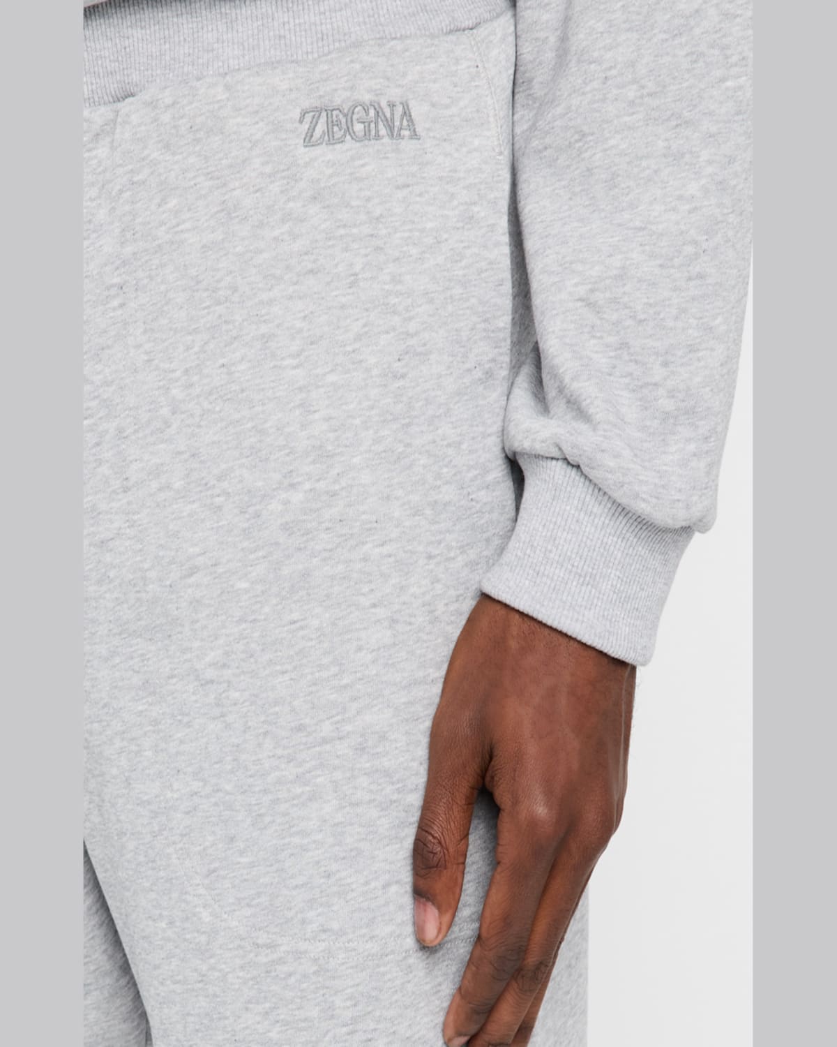 Zegna Logo-embroidered Track Pants In Grey