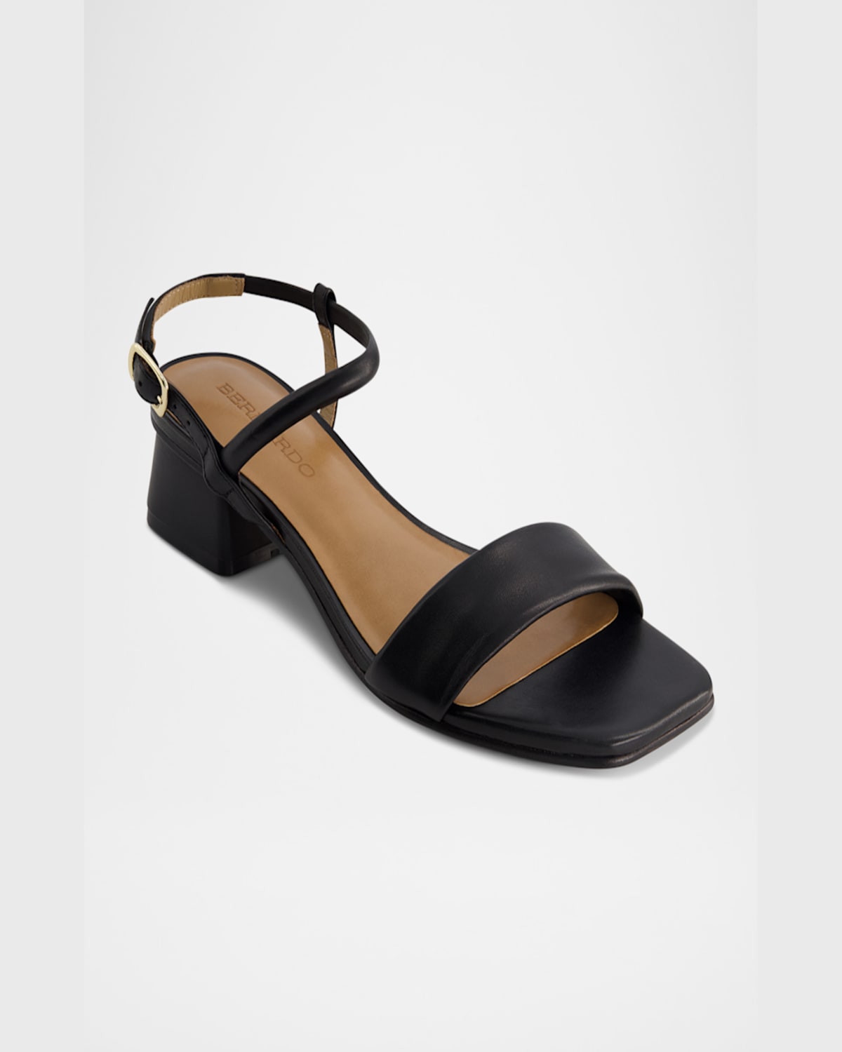 Shop Bernardo Josei Leather Ankle-strap Sandals In Cipria Glove Leather