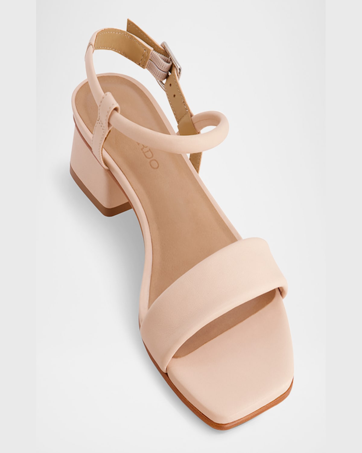 Shop Bernardo Josei Leather Ankle-strap Sandals In Cipria Glove Leather