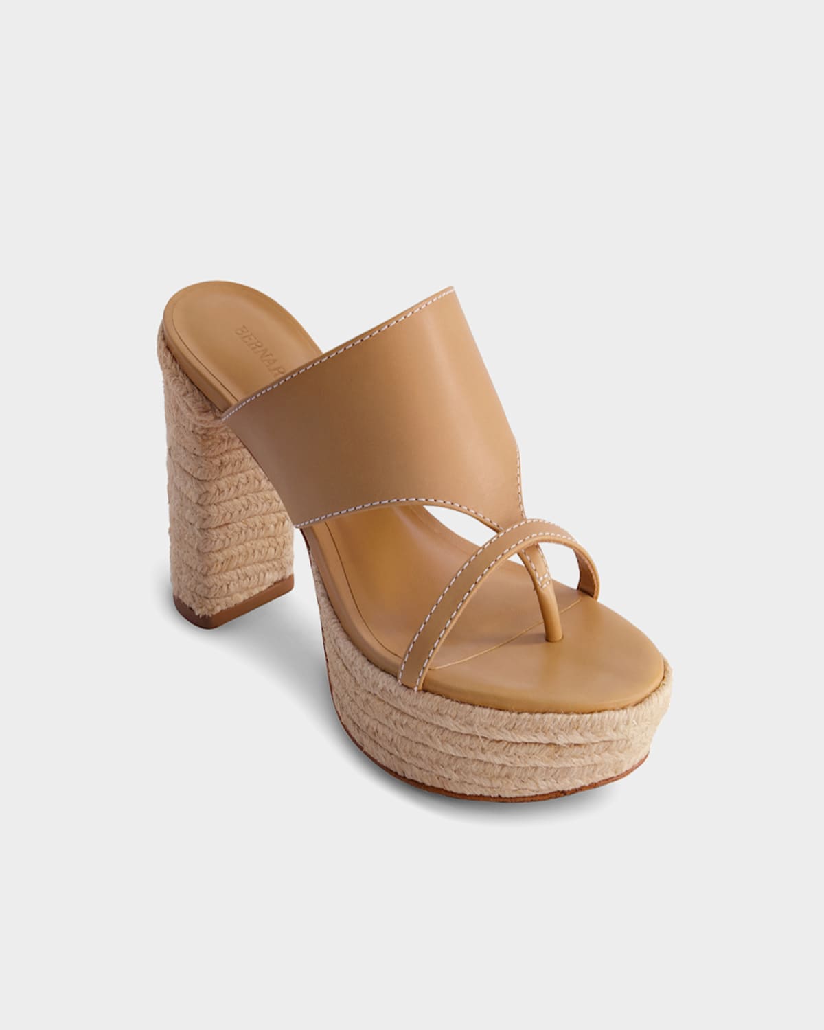 Bernardo 1946 Tera Leather Espadrille Slide Sandals In Dune Glove Leather