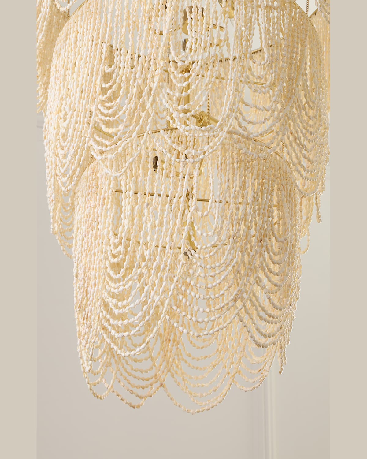 Neiman Marcus Draped 34" 4-light Palay Shell Chandelier