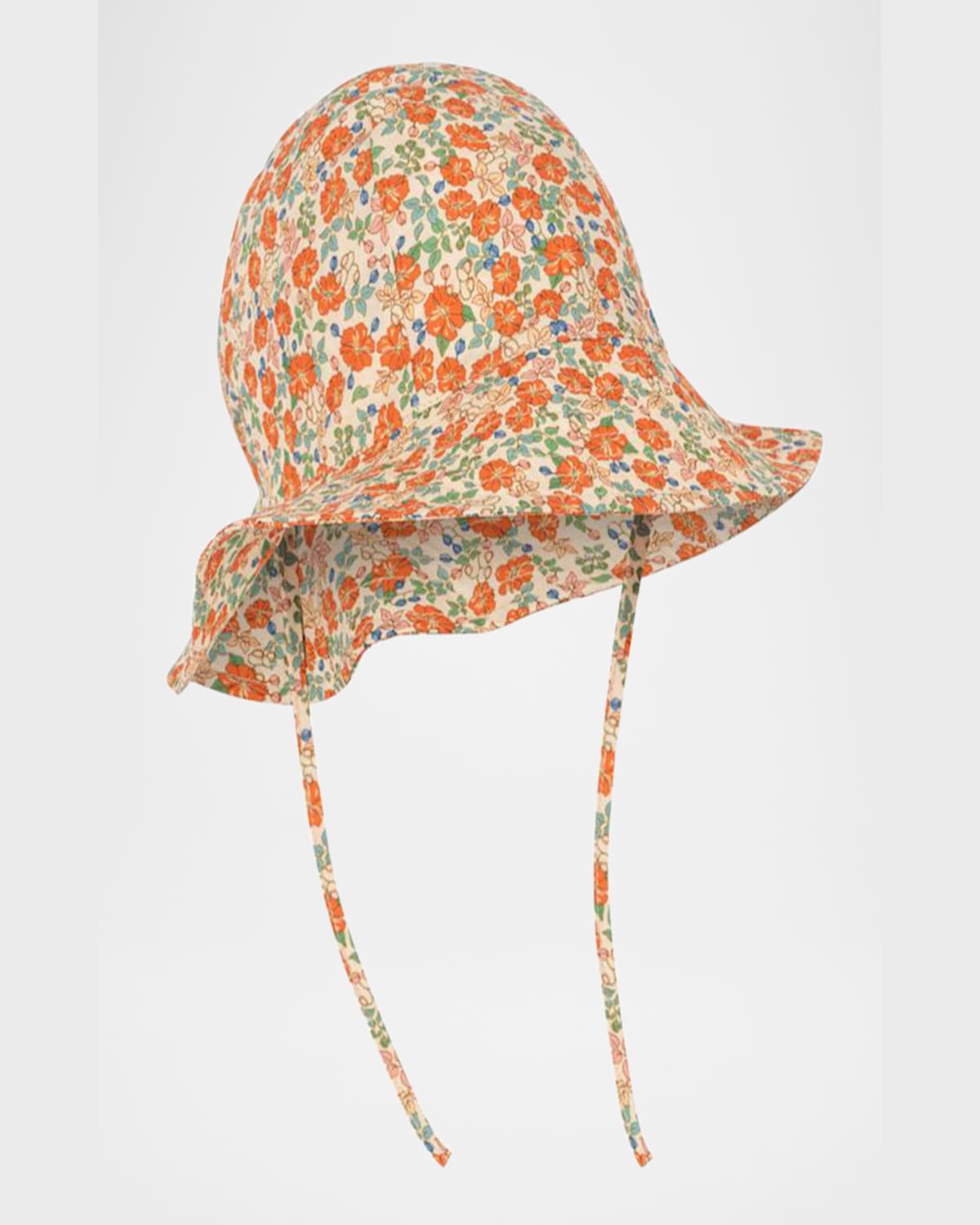Konges Slojd Girl's Verbena Floral-print Sun Hat In Kaluka