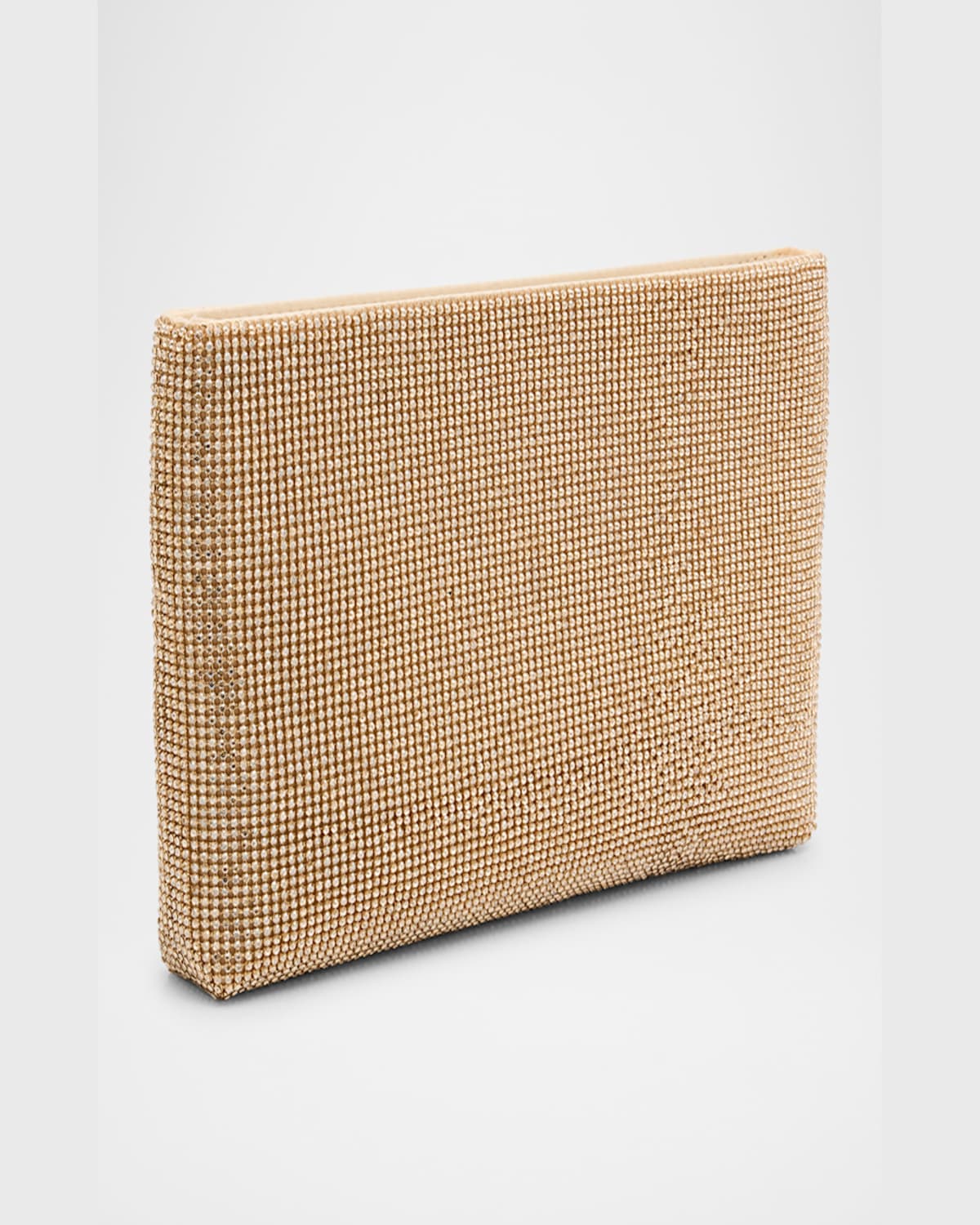 Whiting & Davis Lainey Mesh Brass Clutch Bag In Gold