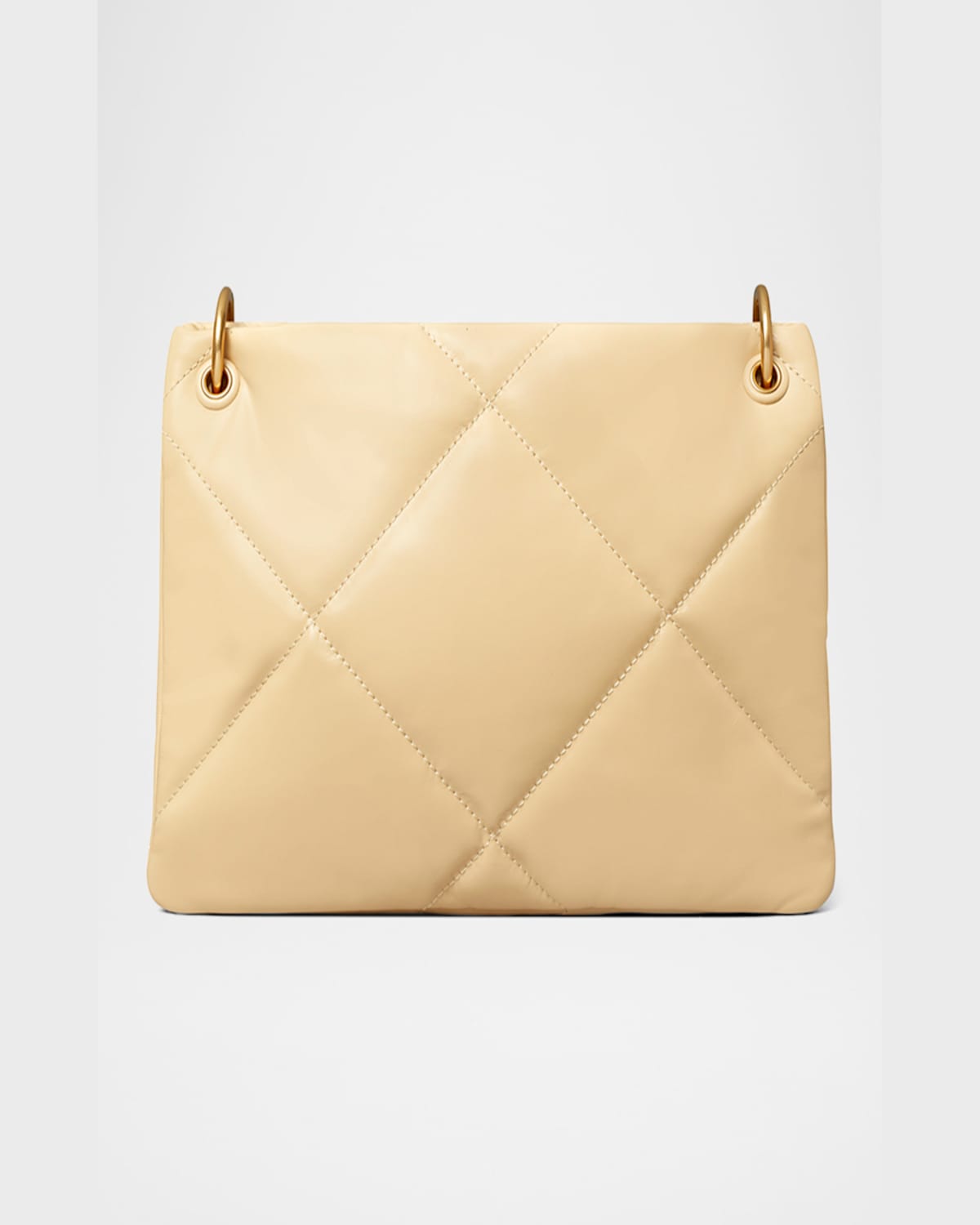 Tory Burch Kira Small Diamond Quilted Leather Shoulder Bag In Vanilla Soft Serve