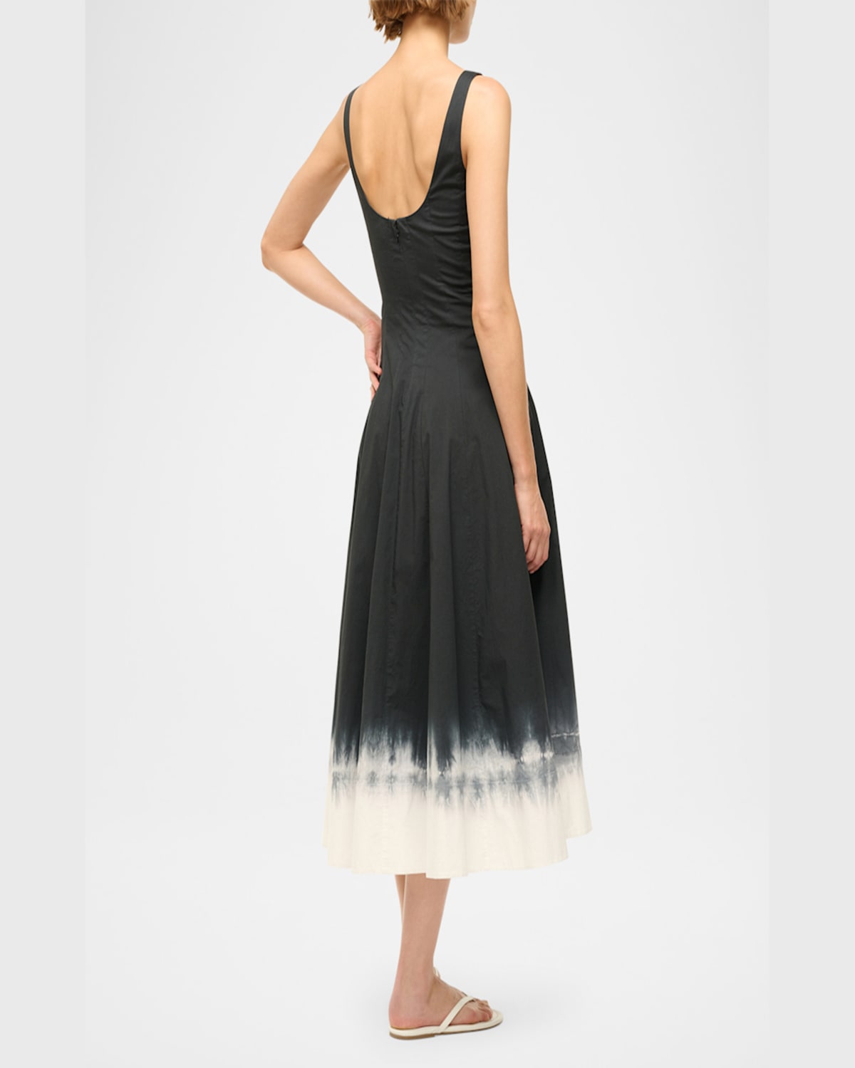 Staud Wells Mini Dress In Onyx Tie Dye In Onyx Tie Dye