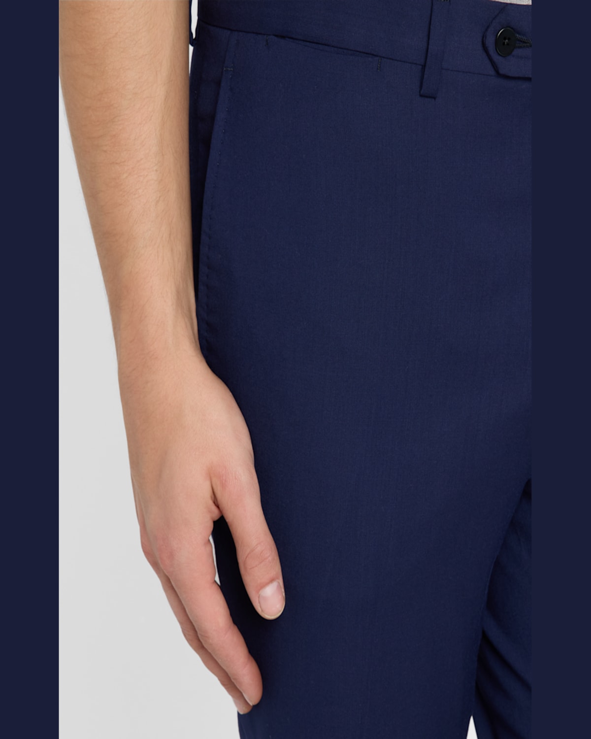 Sartorio Men's Solid Wool Twill Trousers In Blue