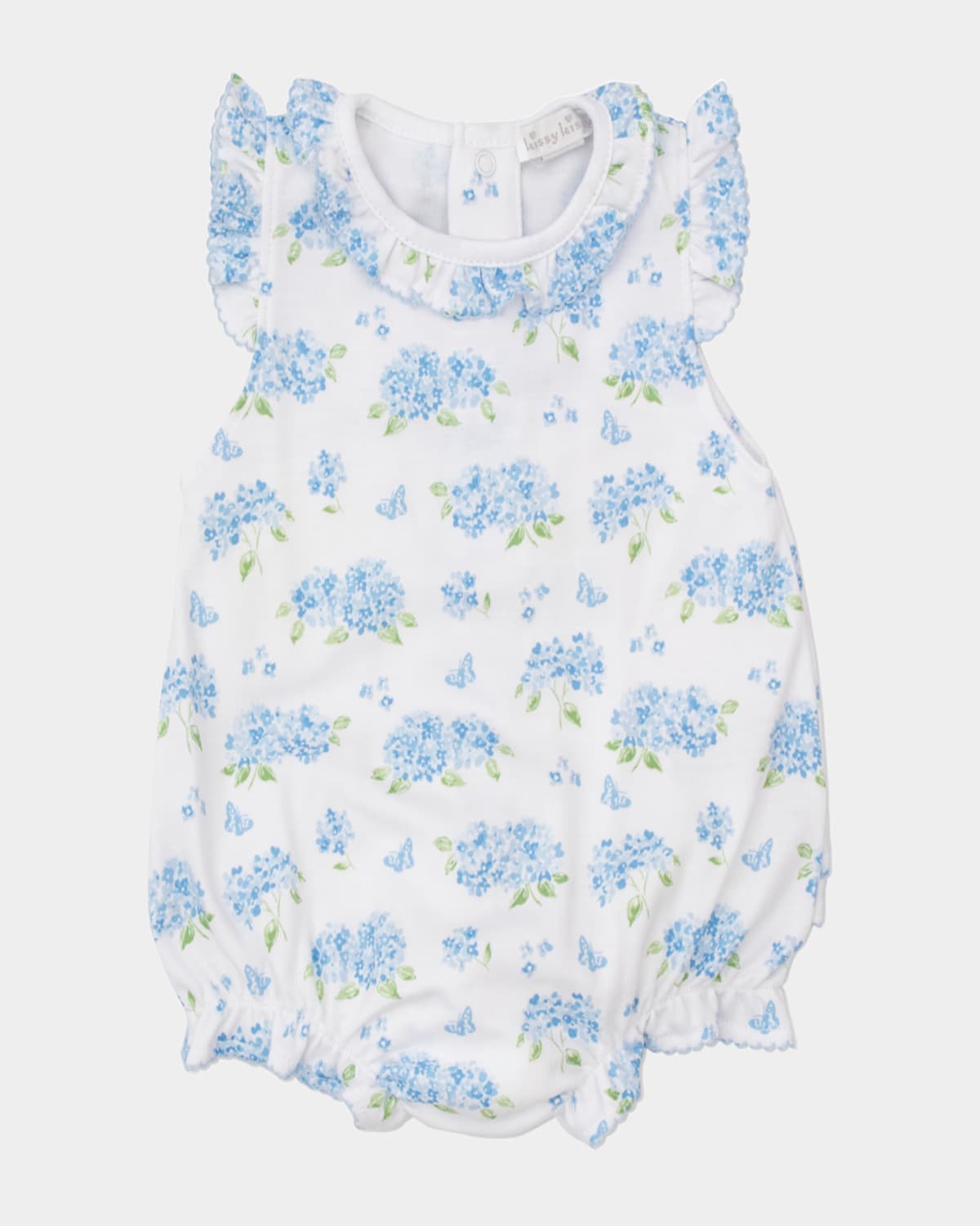 KISSY KISSY GIRL'S HEAVENLY HYDRANGEAS ROMPER & HEADBAND SET 