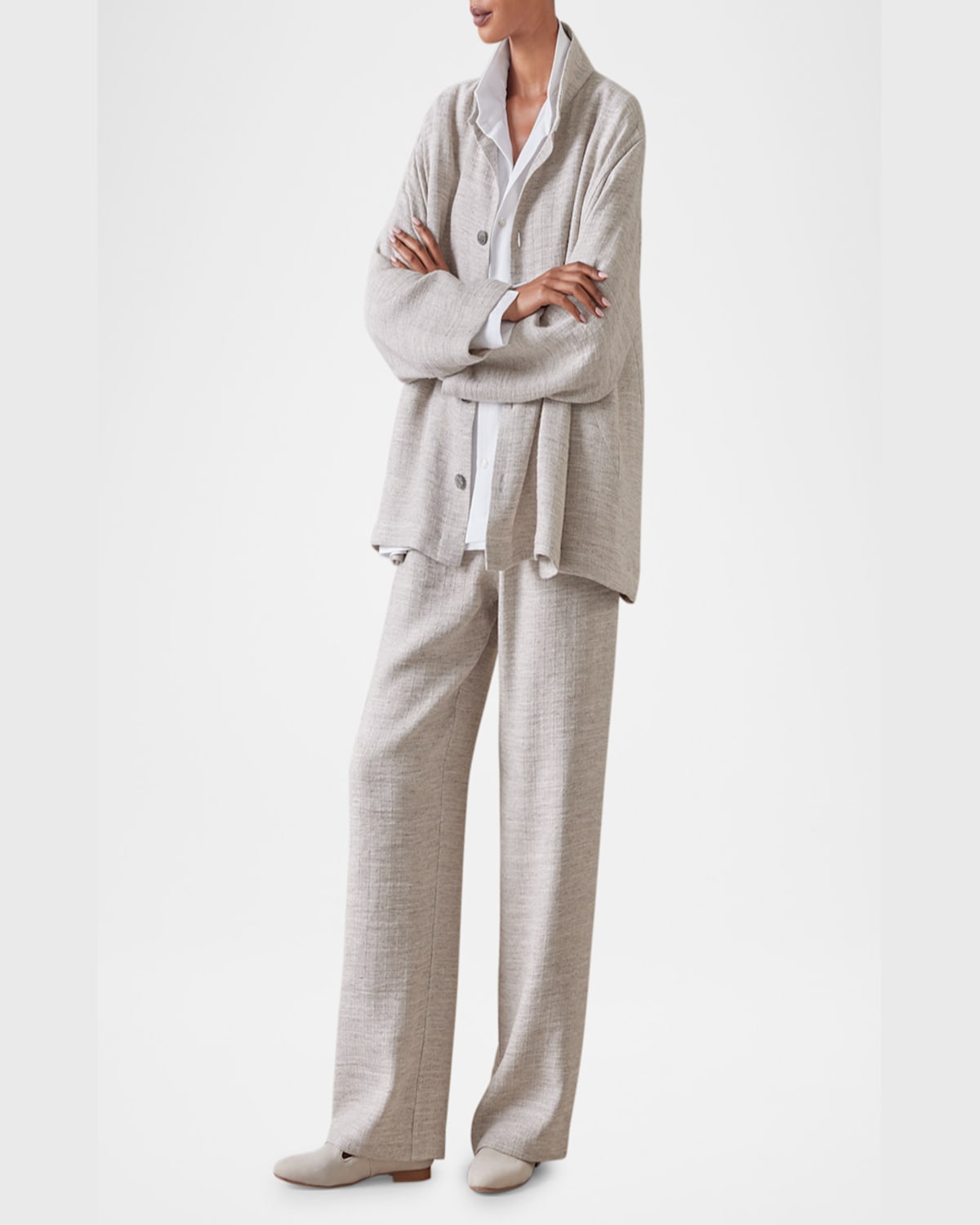 ESKANDAR CAUCASUS JACKET WITH NOTCH COLLAR (MID PLUS LENGTH) 